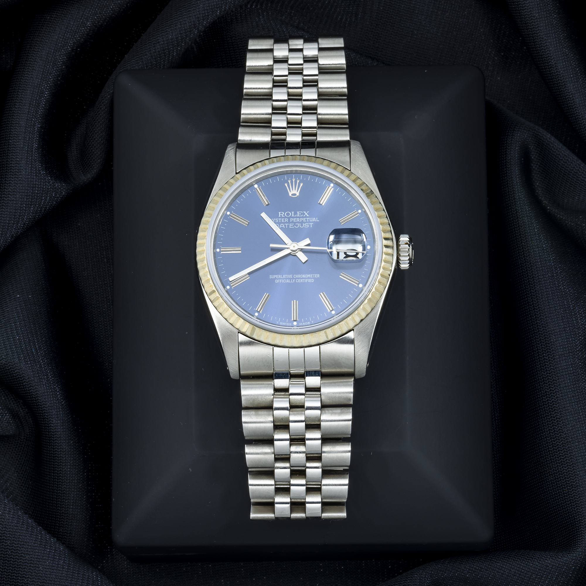 Rolex Datejust 16014 36MM Blue Dial With Stainless Steel Jubilee Bracelet