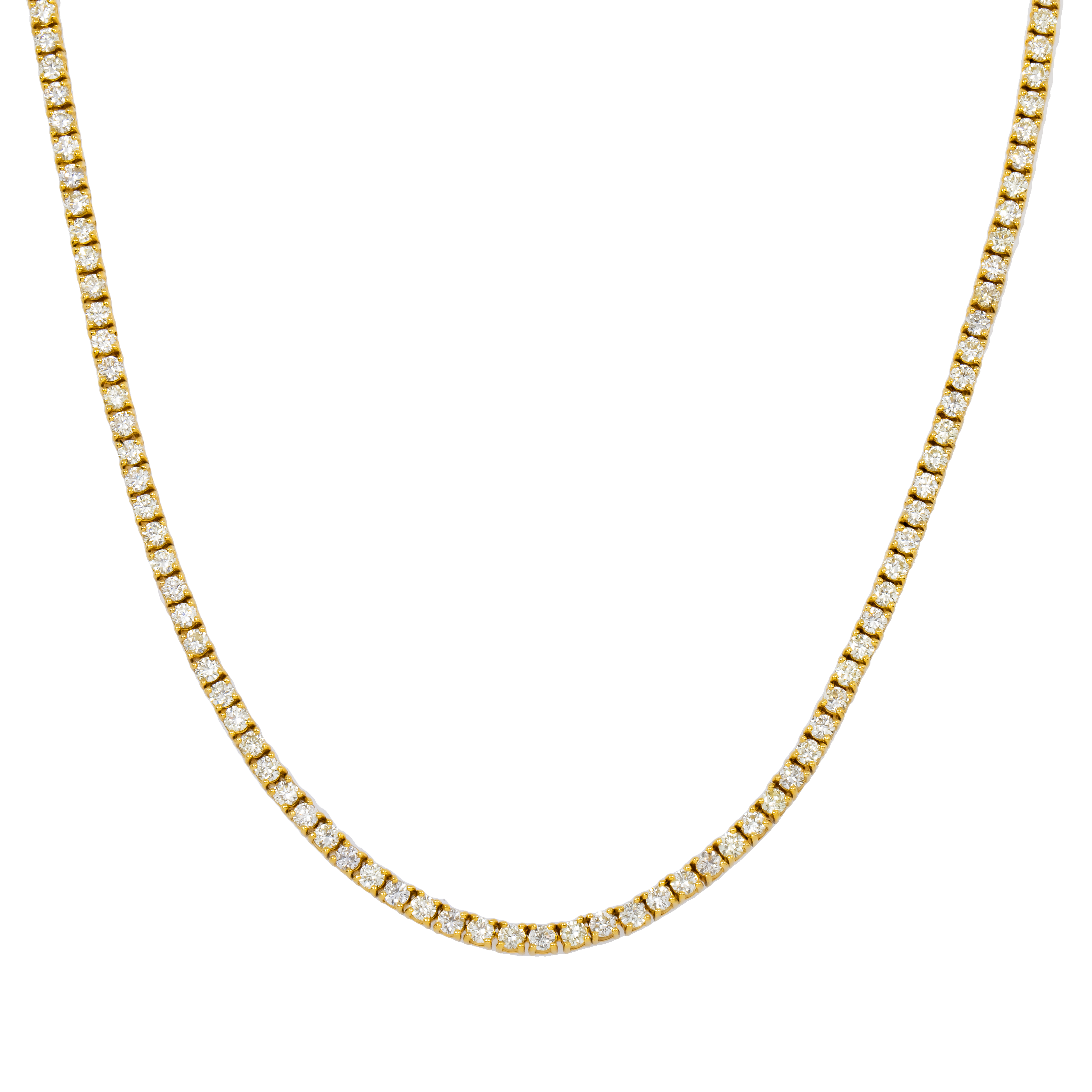 14K GOLD LAB DIAMOND TENNIS CHAIN 5.95 CT