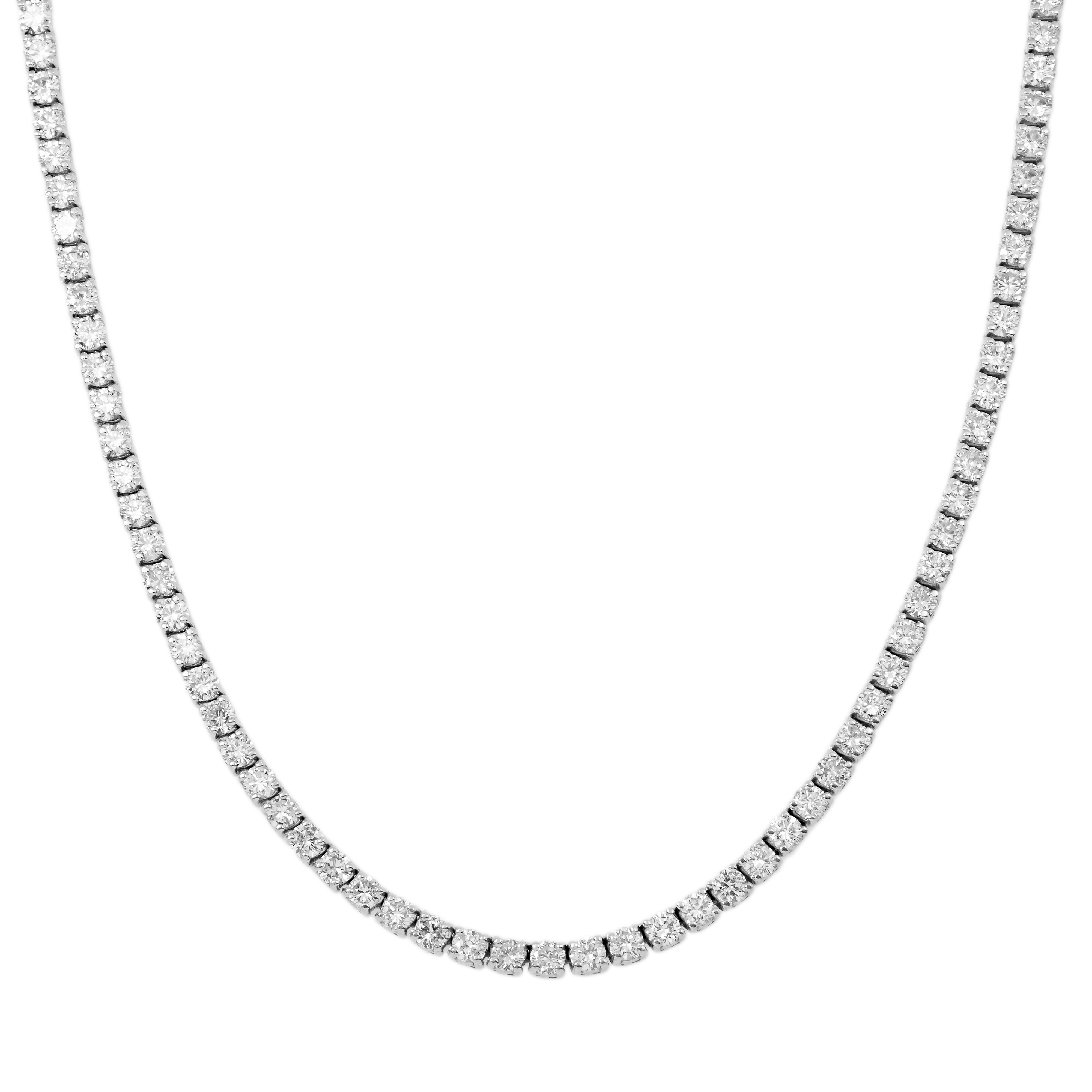 14K GOLD LAB DIAMOND TENNIS CHAIN 12.50 CT