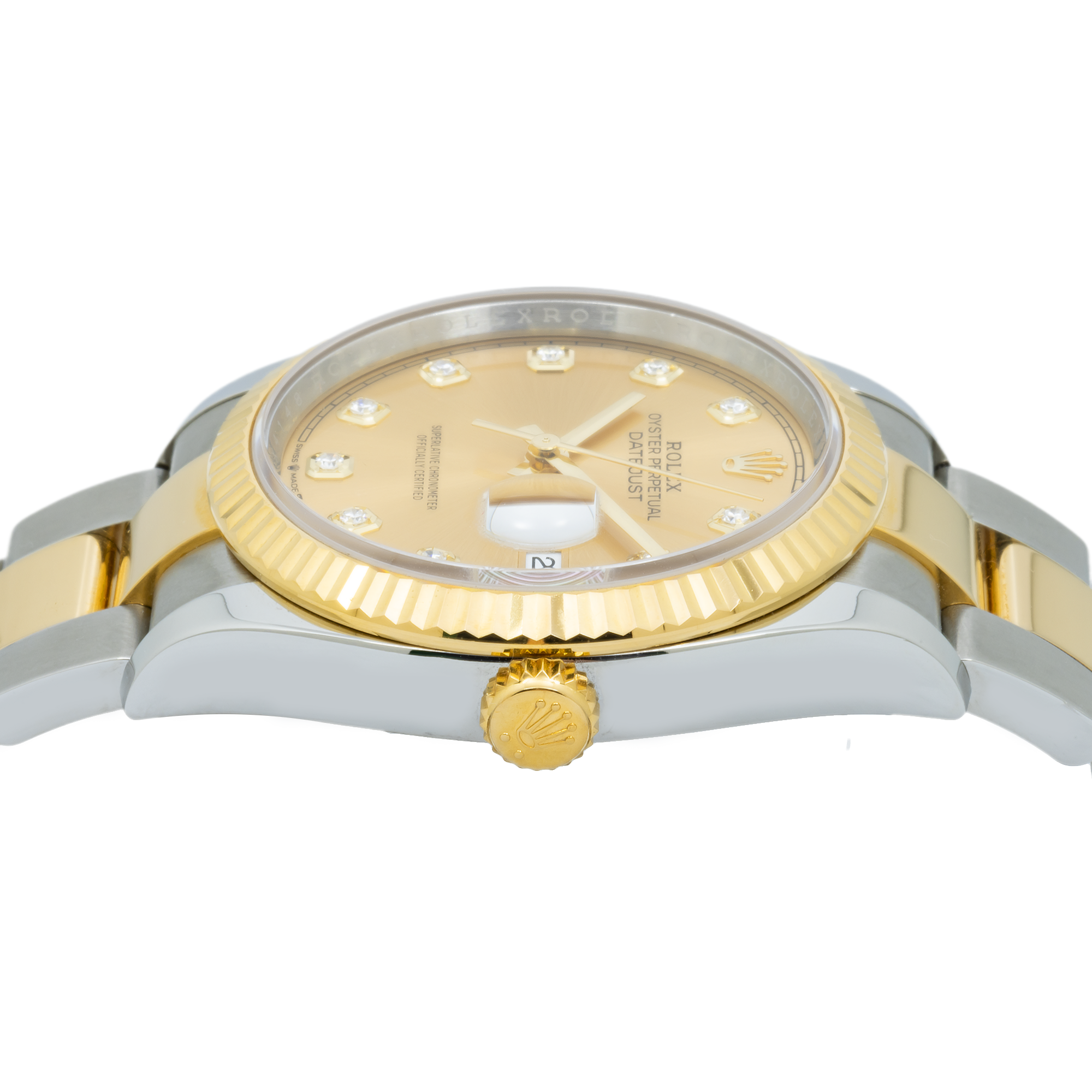 Rolex Datejust 126233 36MM Champagne Diamond Dial With Two Tone Oyster Bracelet