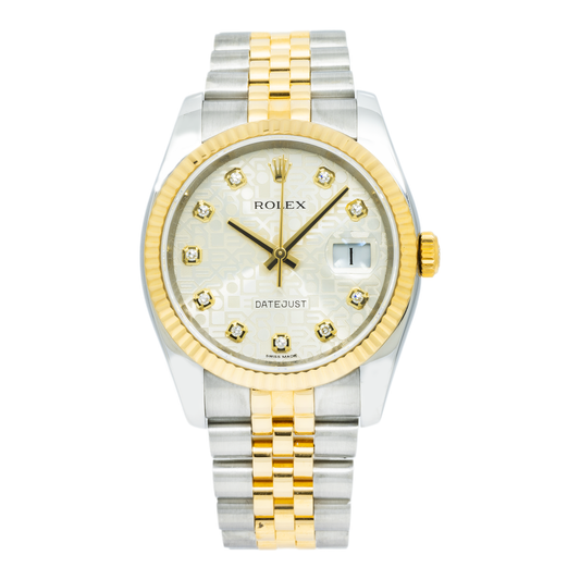 Rolex Datejust 116233 36MM Diamond Jubilee Dial With Two Tone Bracelet