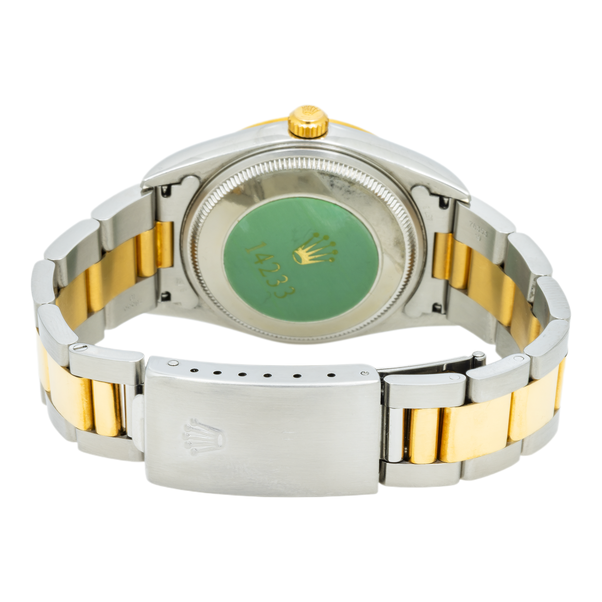 Rolex Oyster Perpetual 14233 34MM Champagne Dial With Two Tone Oyster Bracelet
