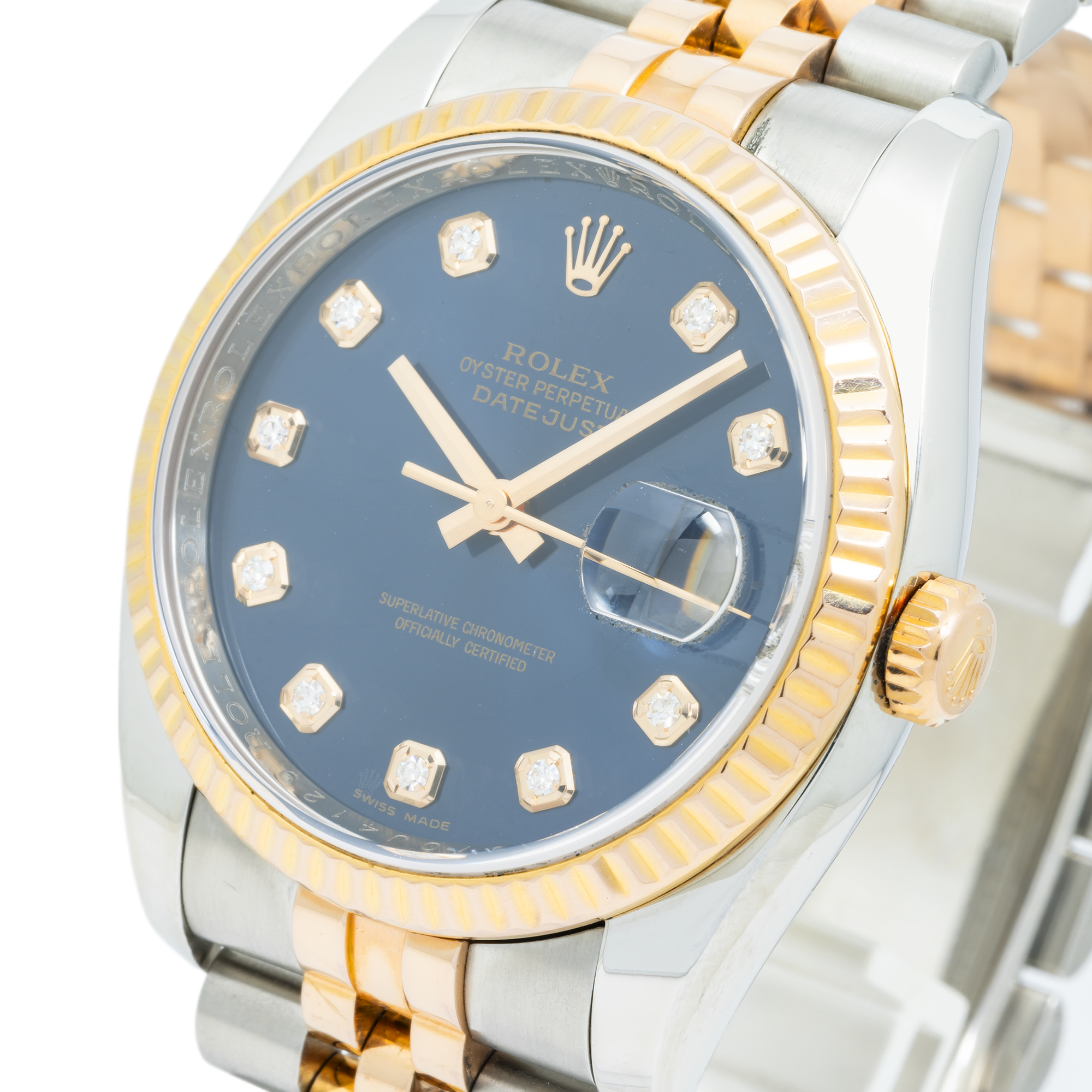 Rolex Datejust 116233 36MM Blue Dial With Two Tone Jubilee Bracelet