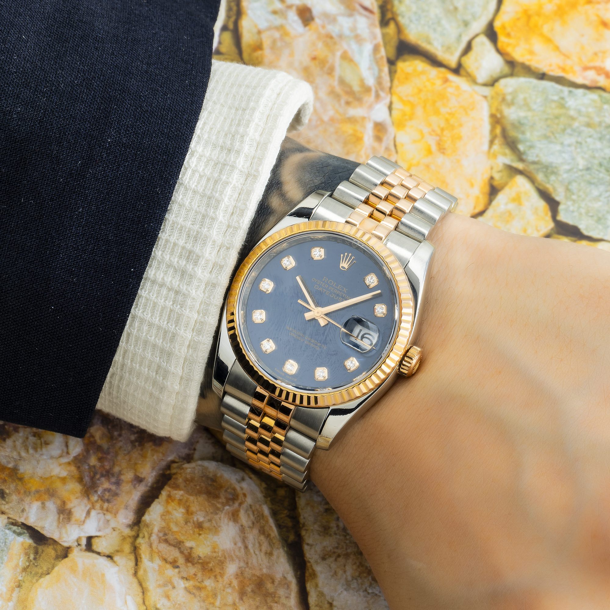 Rolex Datejust 116233 36MM Blue Dial With Two Tone Jubilee Bracelet