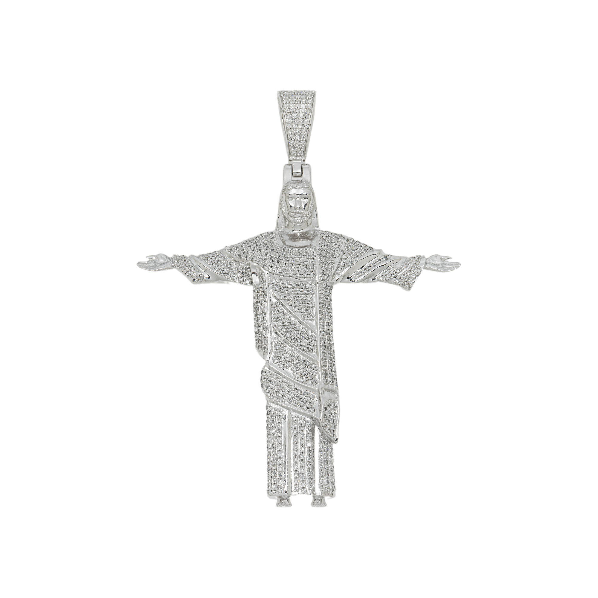 10K GOLD DIAMIND JESUS PENDANT 1.28 CT