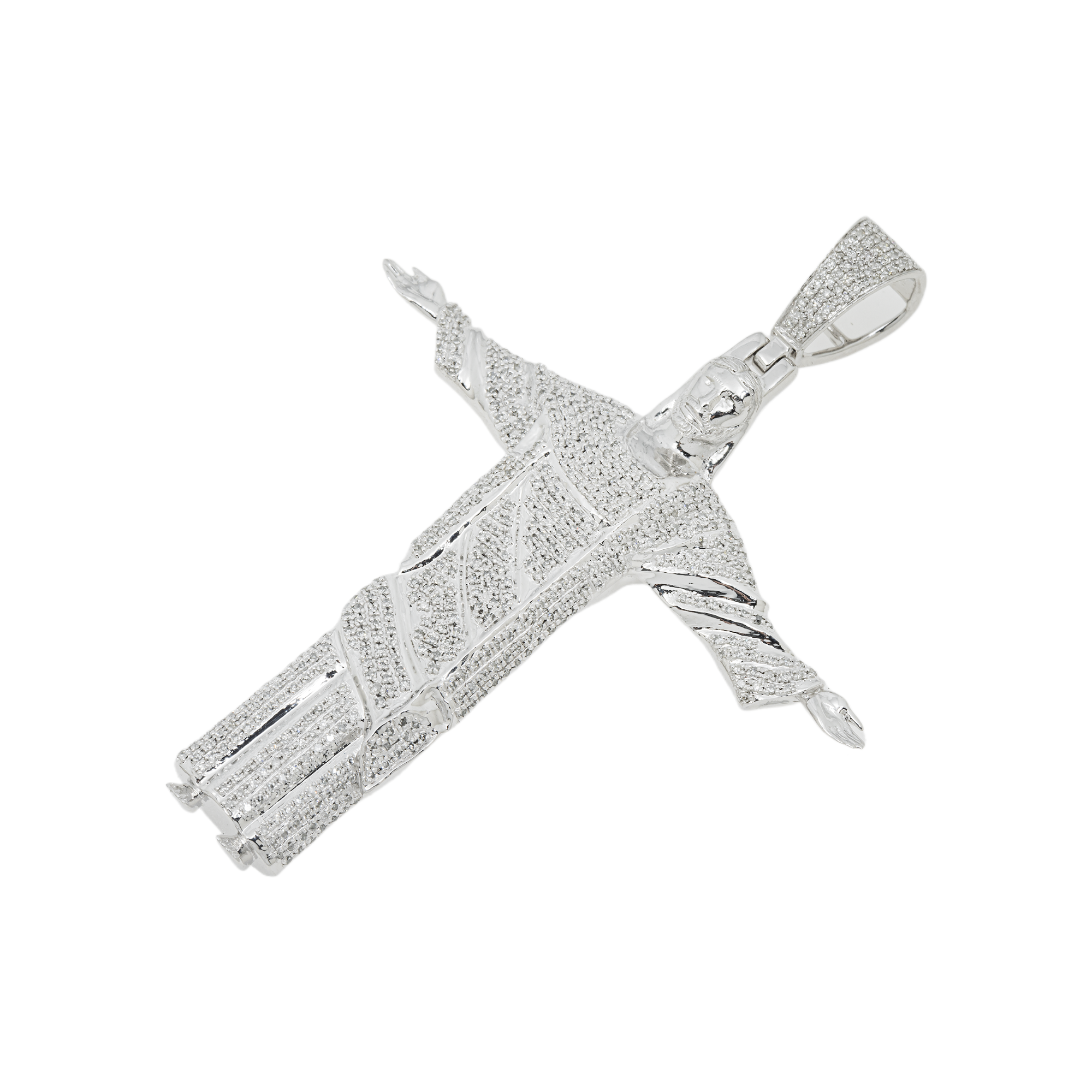 10K GOLD DIAMIND JESUS PENDANT 1.28 CT