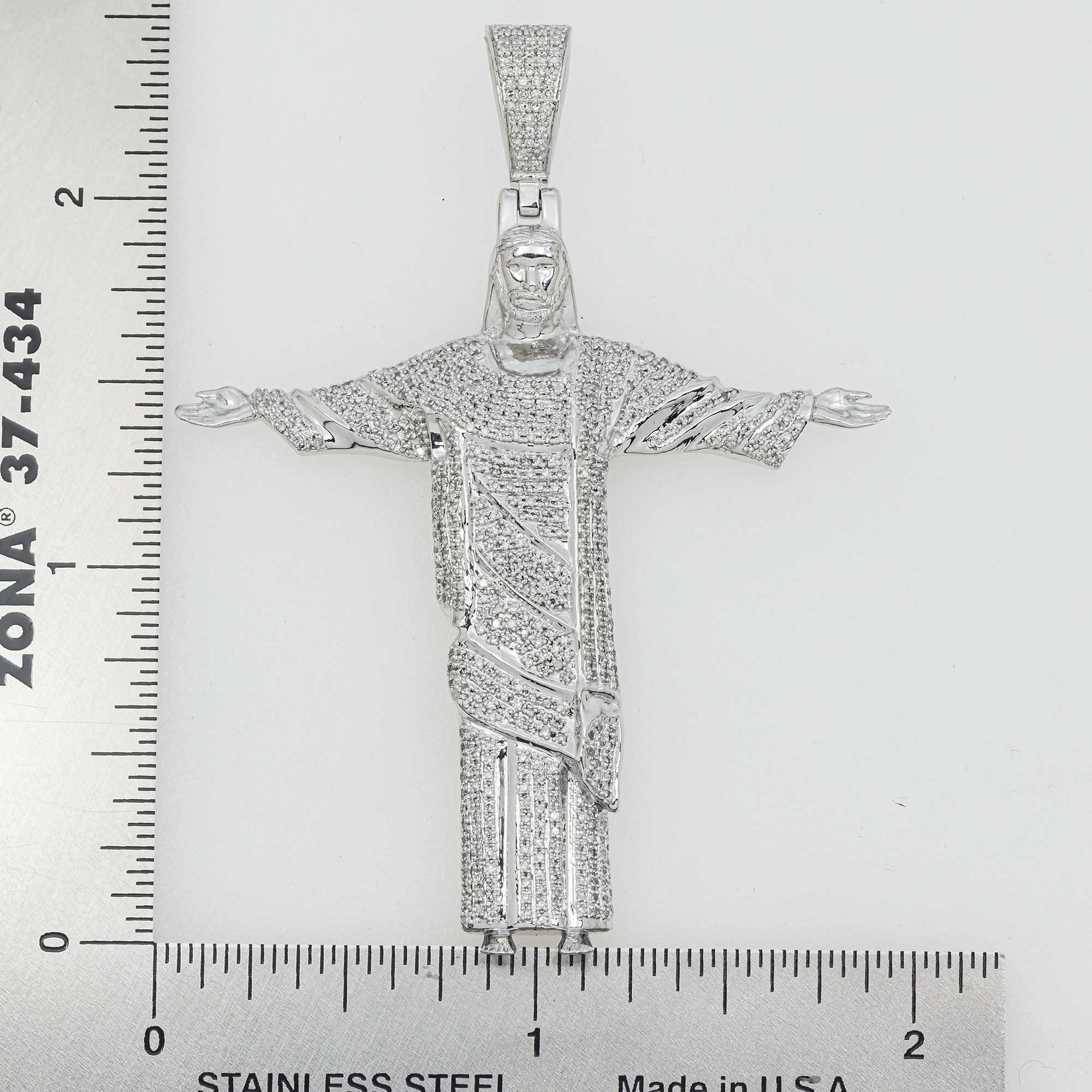 10K GOLD DIAMIND JESUS PENDANT 1.28 CT