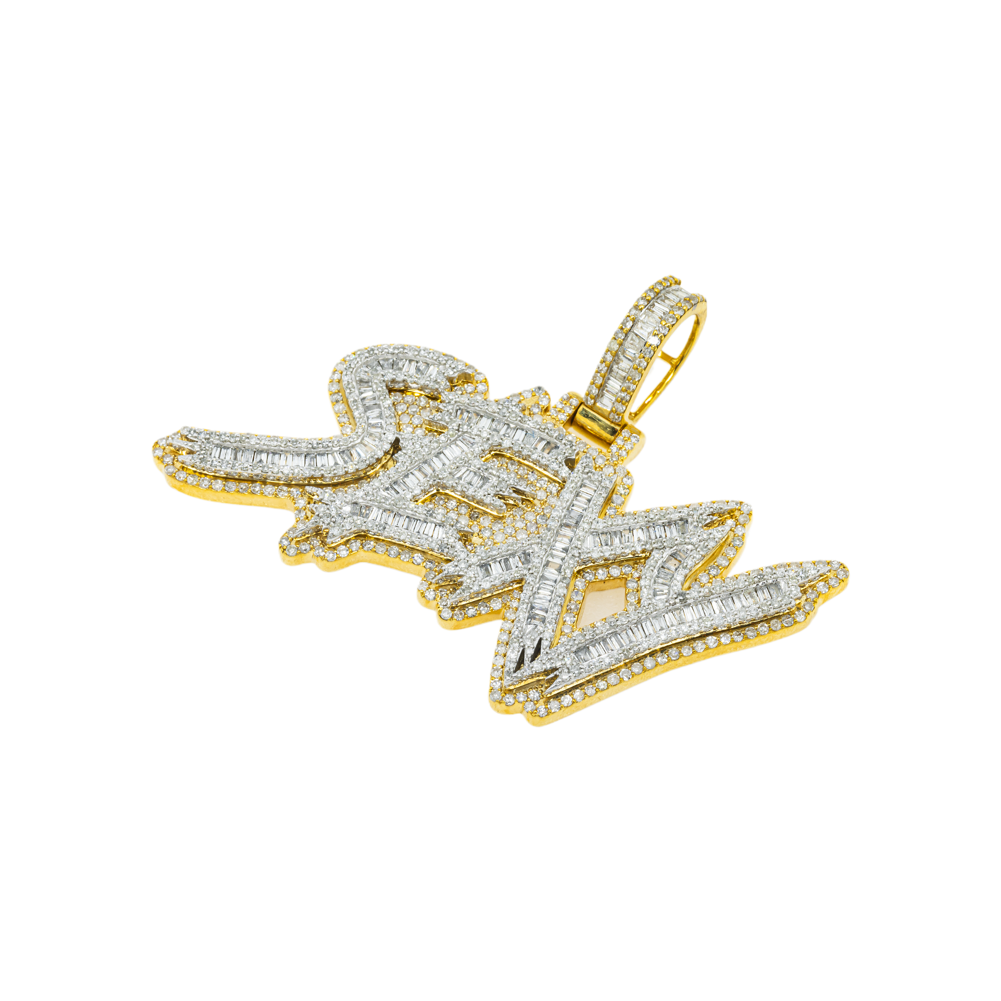10K GOLD DIAMOND SEXY WORD PENDANT 2.59 CT