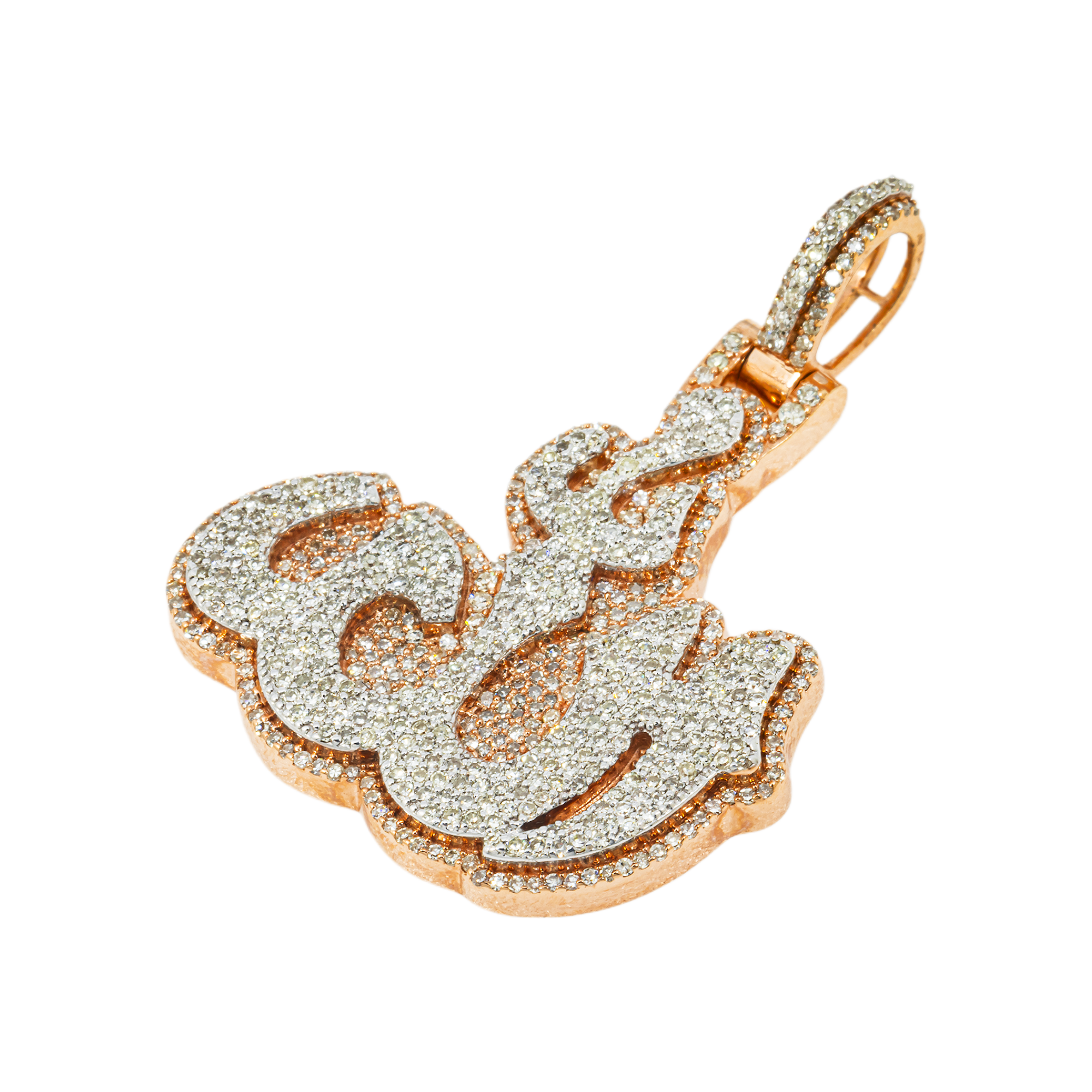 10K GOLD DIAMOND ALLAH PENDANT 1.01 CT