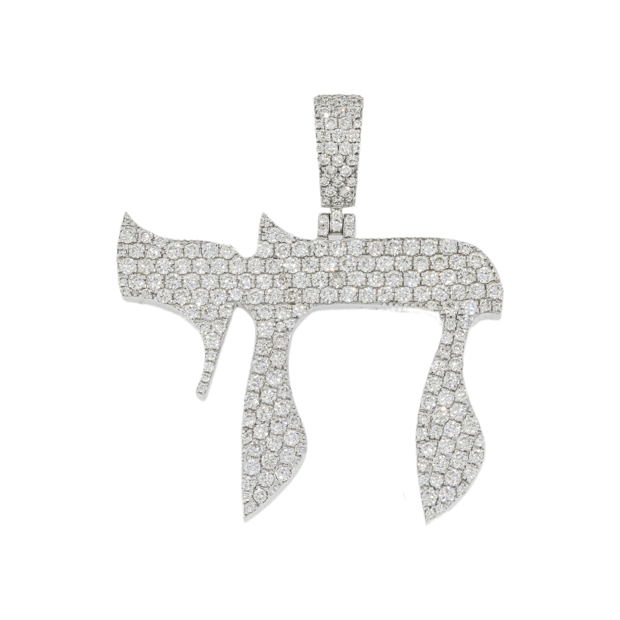 14K GOLD DIAMOND CHAI PENDANT 1.94 CT