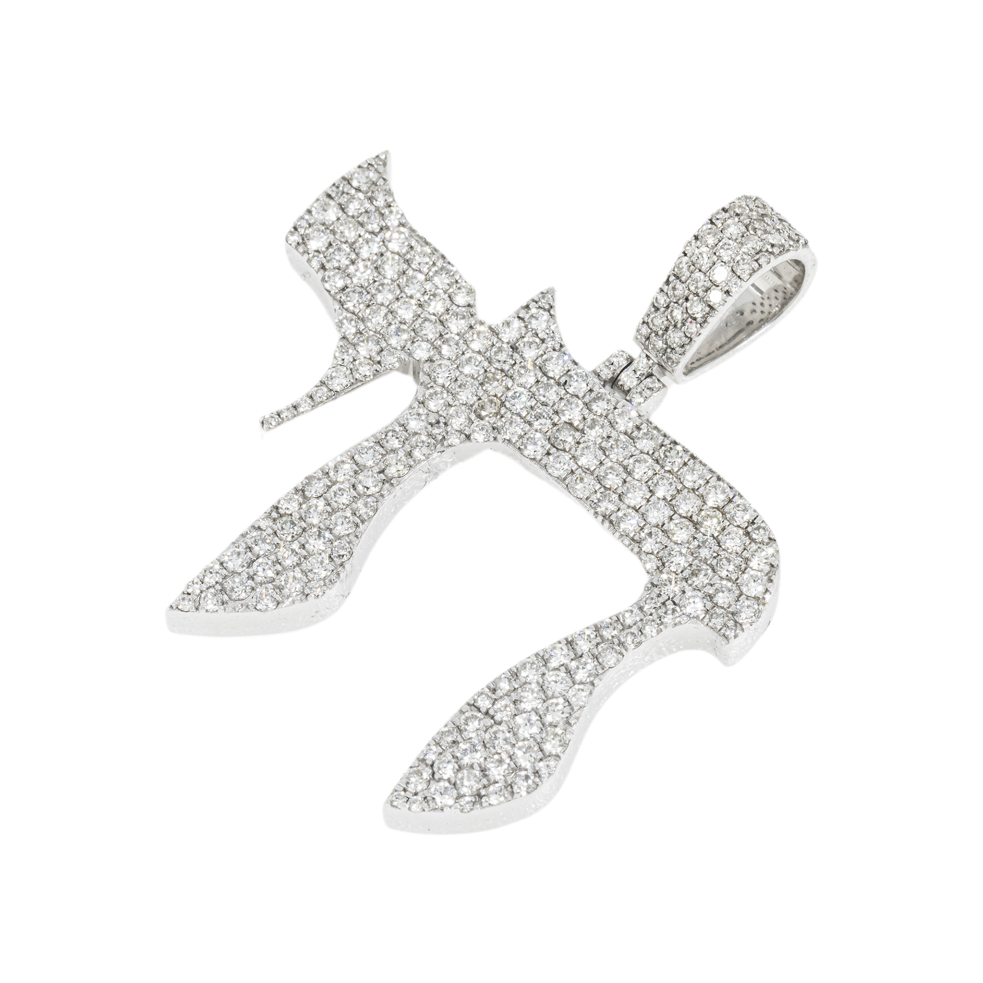 14K GOLD DIAMOND CHAI PENDANT 1.94 CT