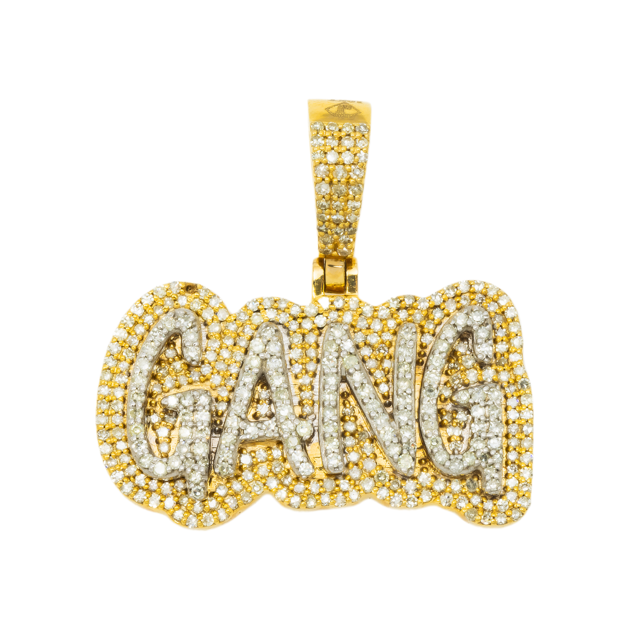 10K GOLD DIAMOND GANG PENDANT 1.18 CT