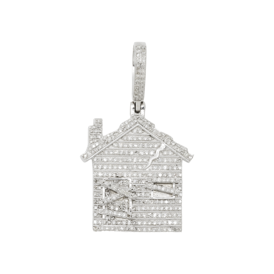 10K GOLD DIAMOND TRAP HOUSE PENDANT 1.10 CTW