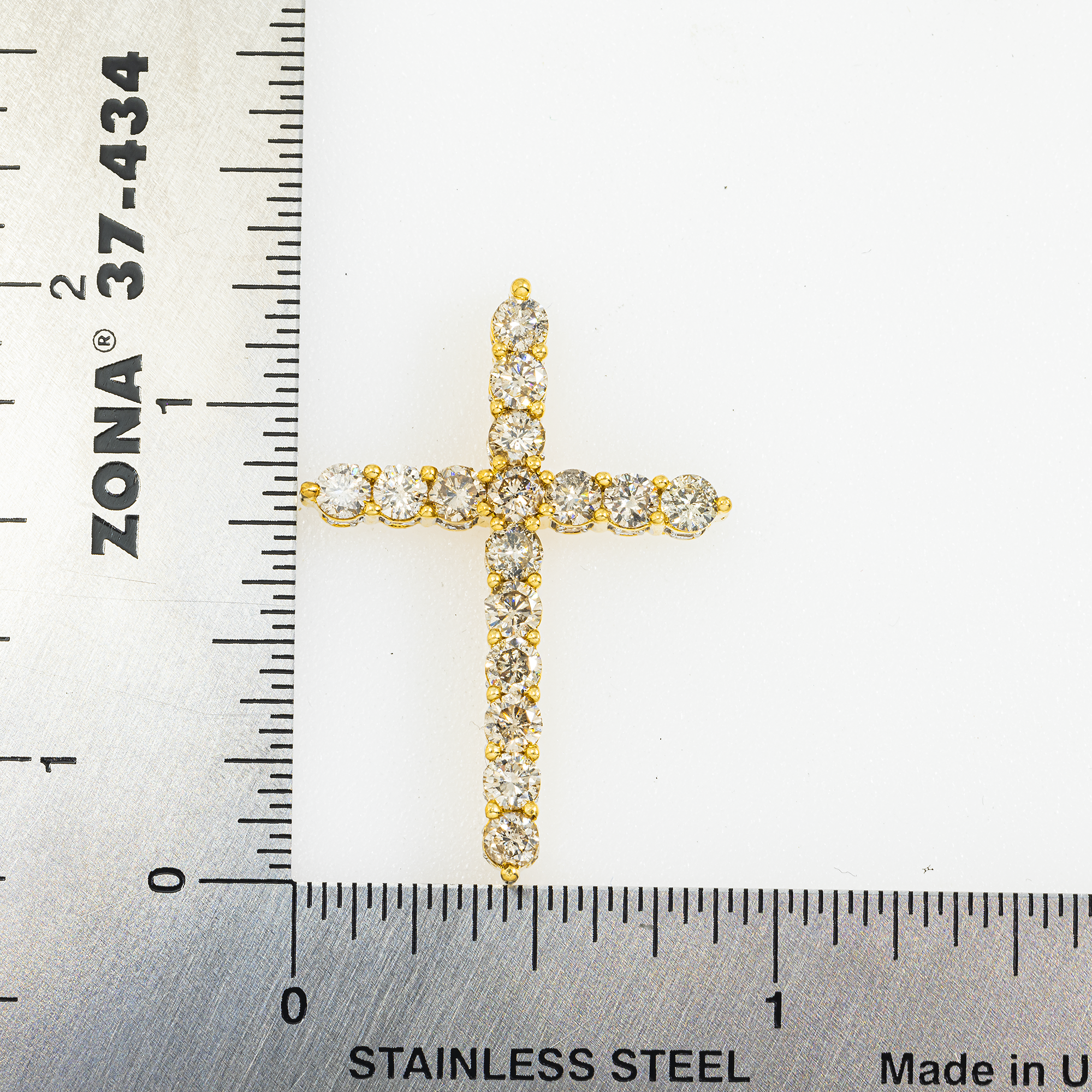 10K GOLD DIAMOND CROSS PENDANT 2.00 CT