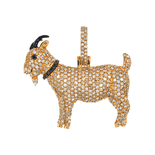 10K GOLD DIAMOND GOAT PENDANT 1.31 CT