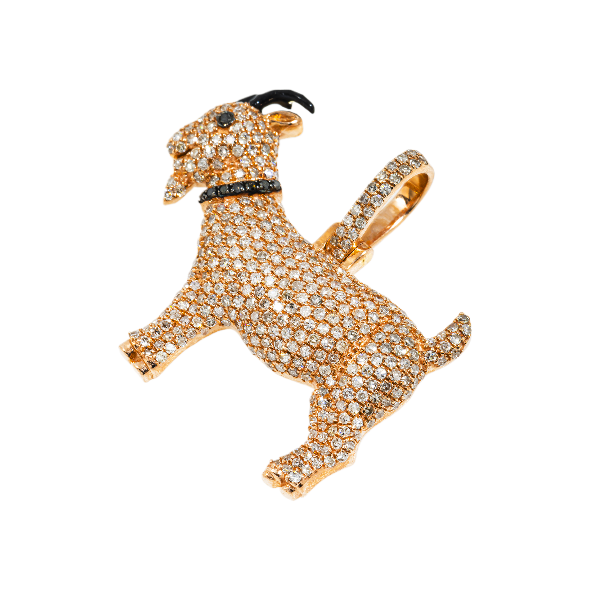 10K GOLD DIAMOND GOAT PENDANT 1.31 CT