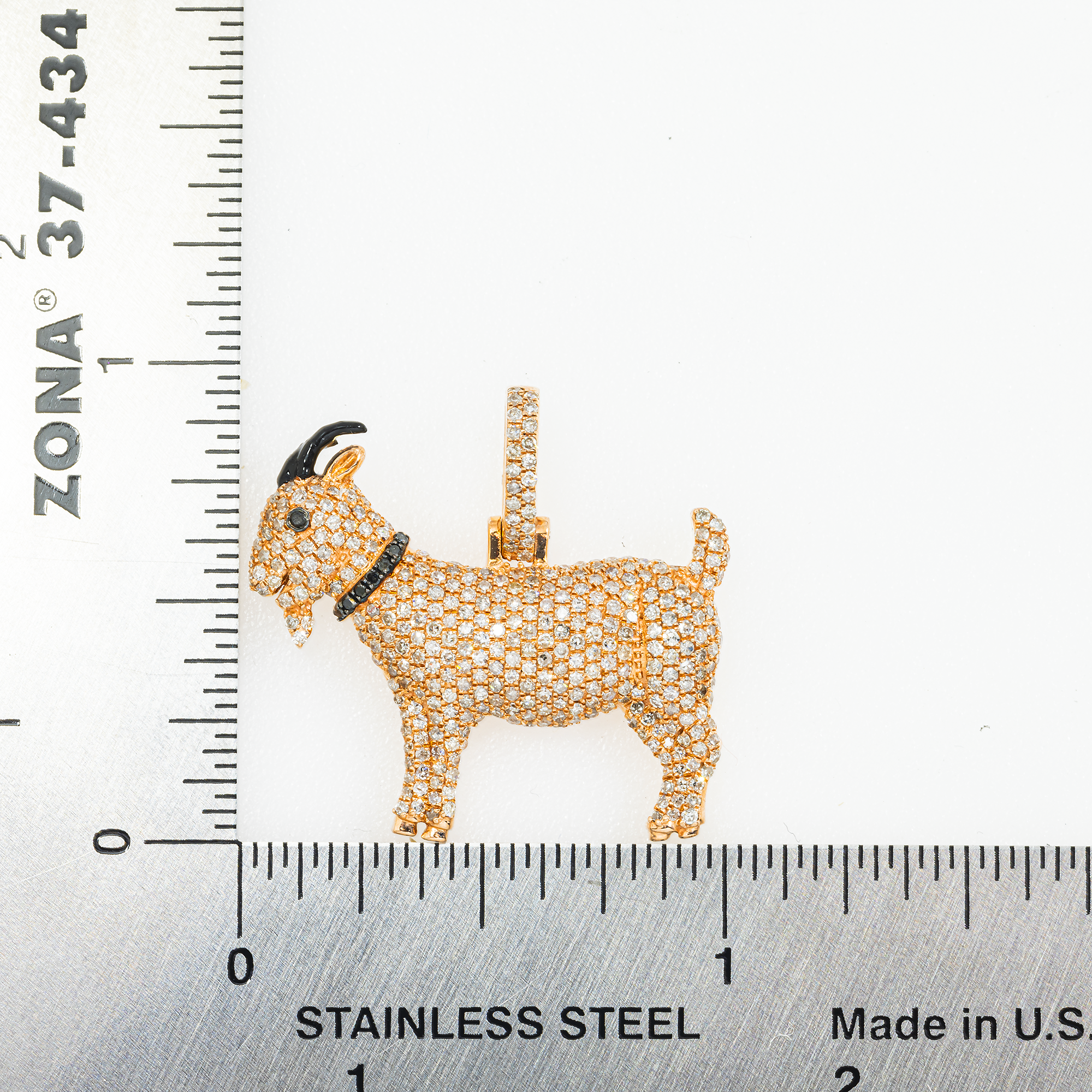 10K GOLD DIAMOND GOAT PENDANT 1.31 CT