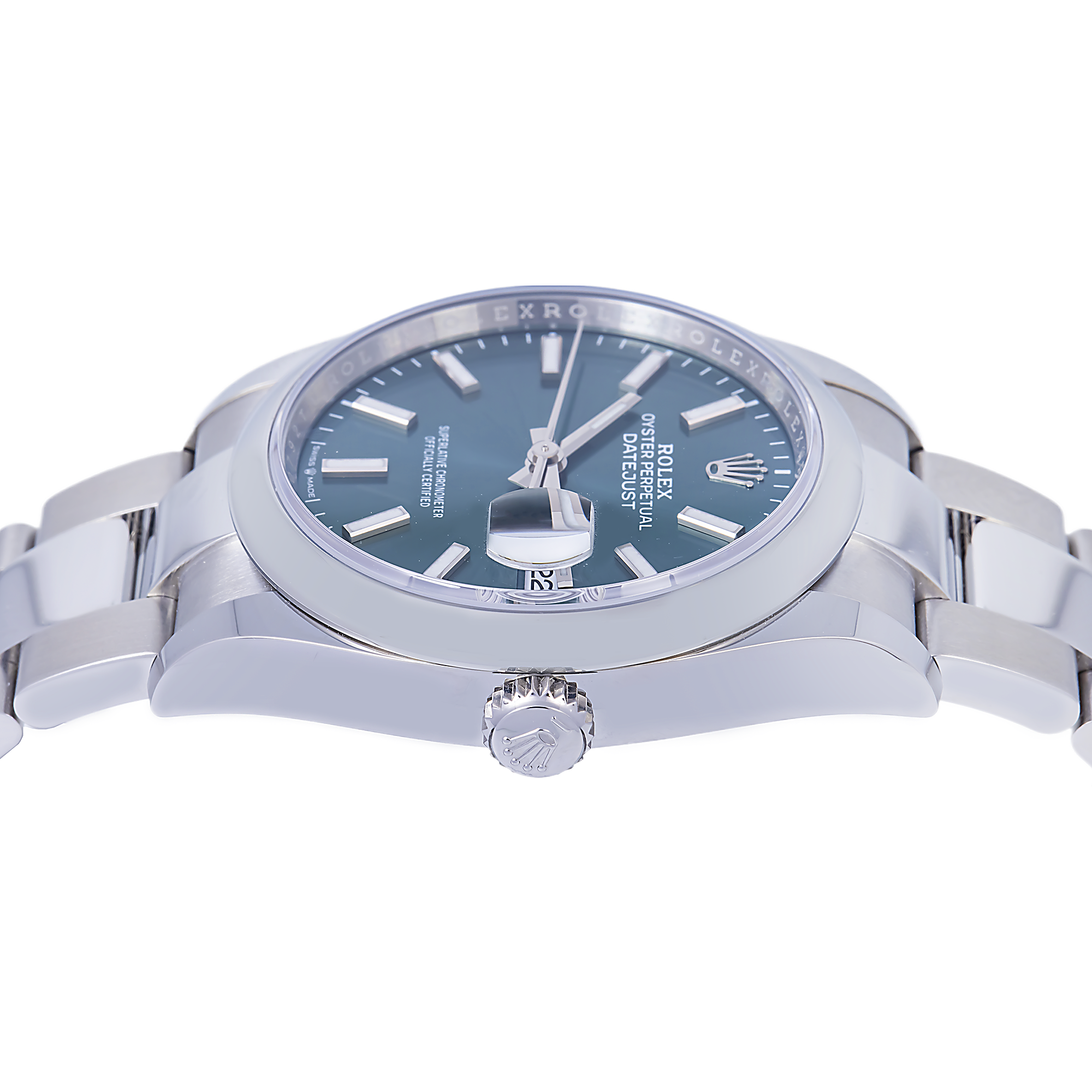 ROLEX DATEJUST 126200 36MM GREEN INDEX DIAL WITH STAINLESS STEEL OYSTER BRACELET