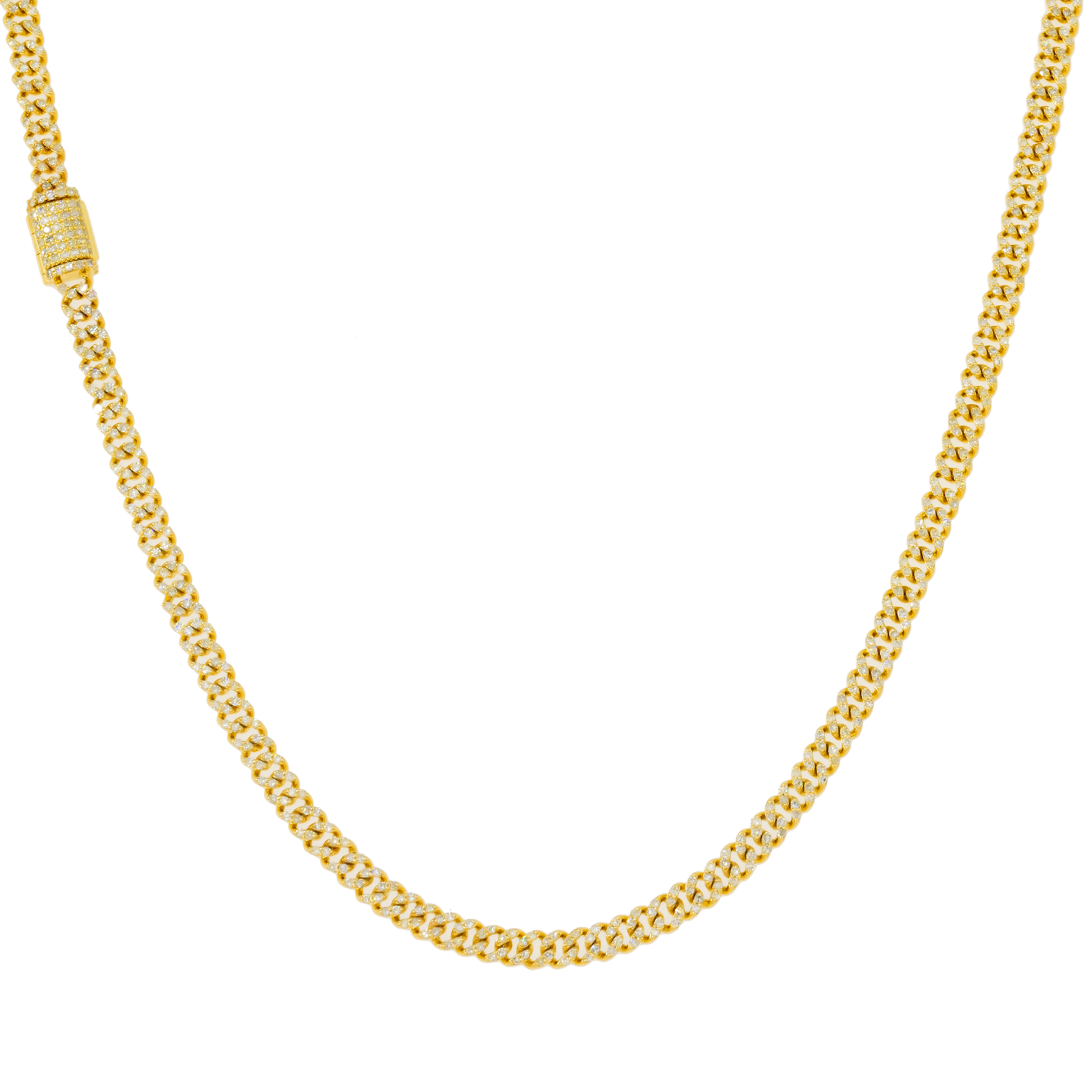 10K GOLD DIAMOND CUBAN LINK CHAIN 3.53 CT