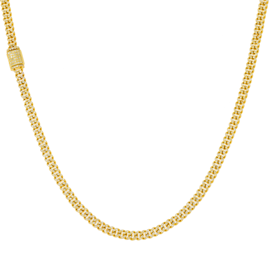 10K GOLD DIAMOND CUBAN LINK CHAIN 3.53 CT