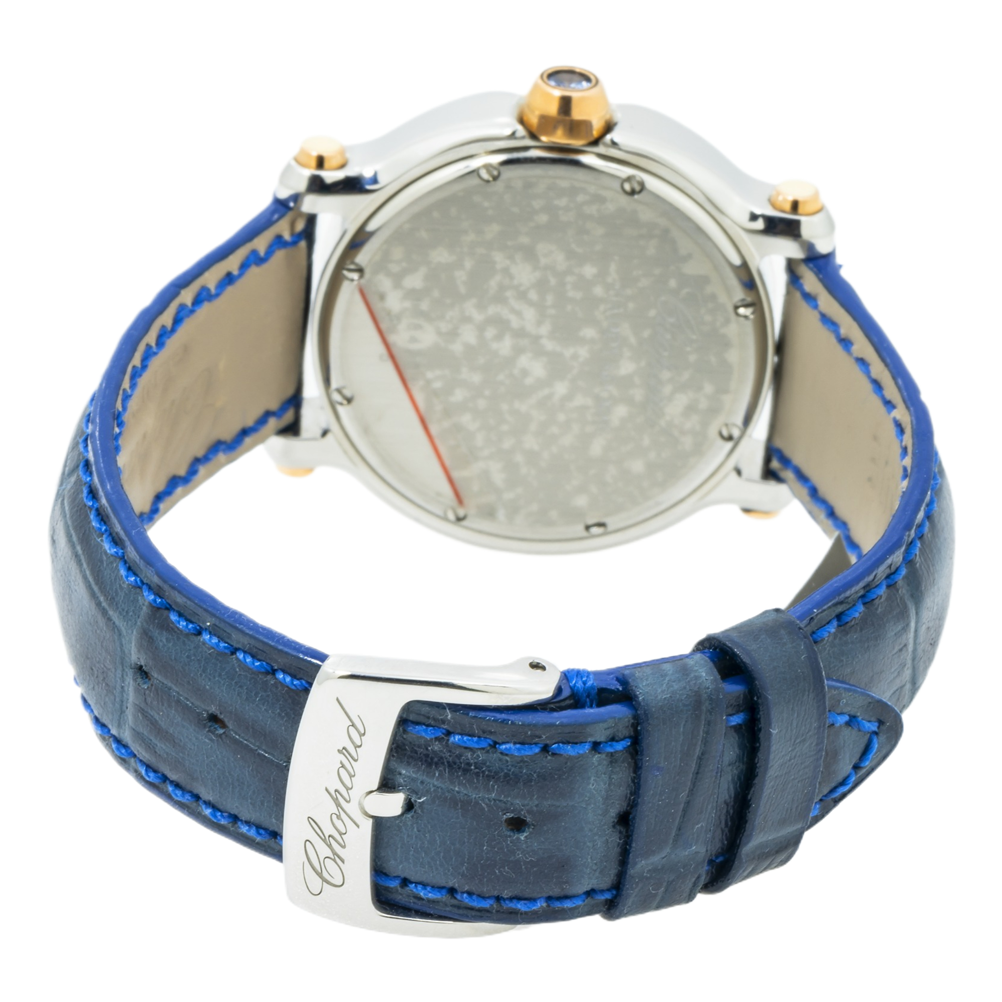 CHOPARD HAPPY SPORT 8475 36MM SILVER DIAL AND ROSE GOLD BEZEL