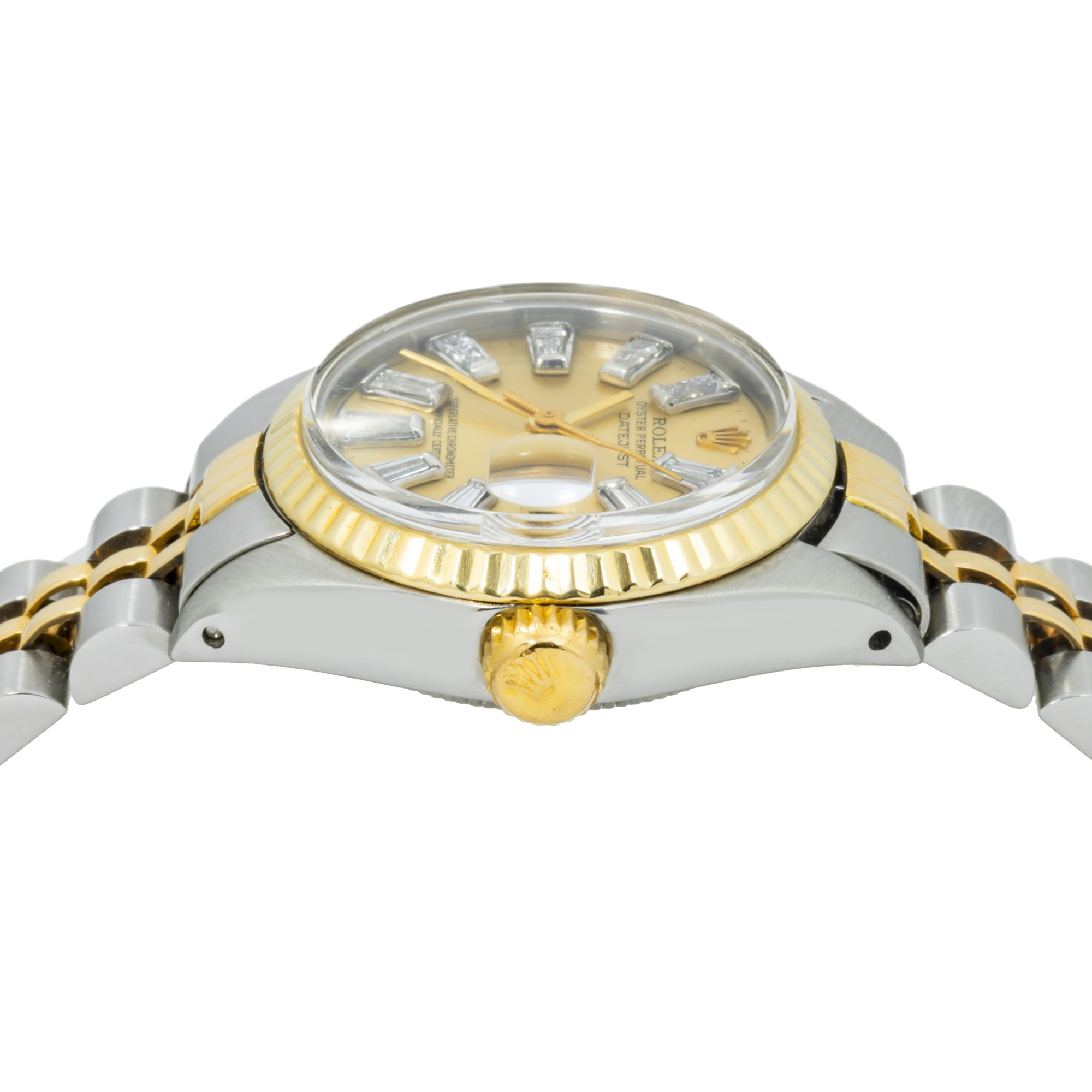 Rolex Datejust 6917 26MM Champagne Baguette Diamond Dial With 0.50 CT Diamonds