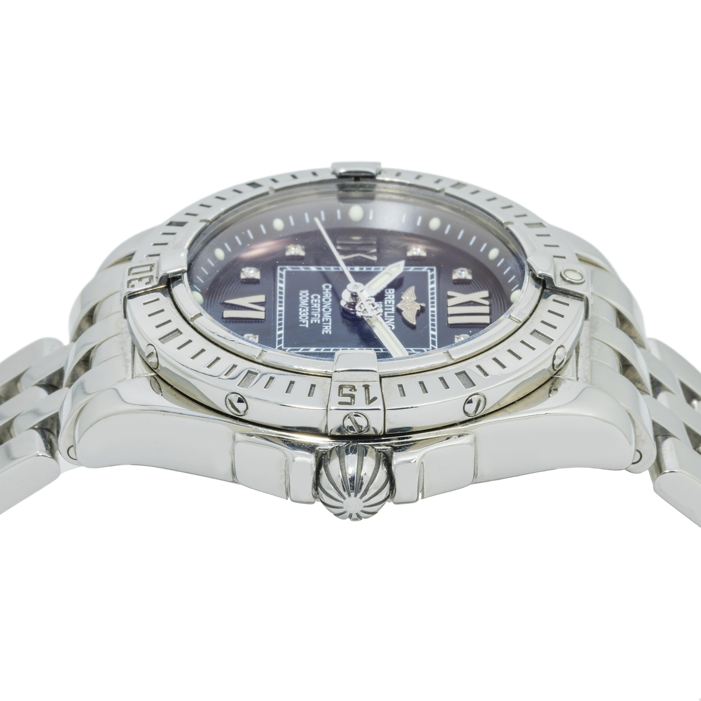 Breitling Windrider Cockpit A71356 31.8MM Blue Diamond Dial With Stainless Steel Bracelet