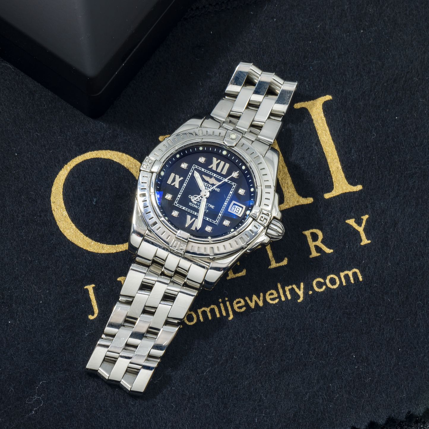 Breitling Windrider Cockpit A71356 31.8MM Blue Diamond Dial With Stainless Steel Bracelet