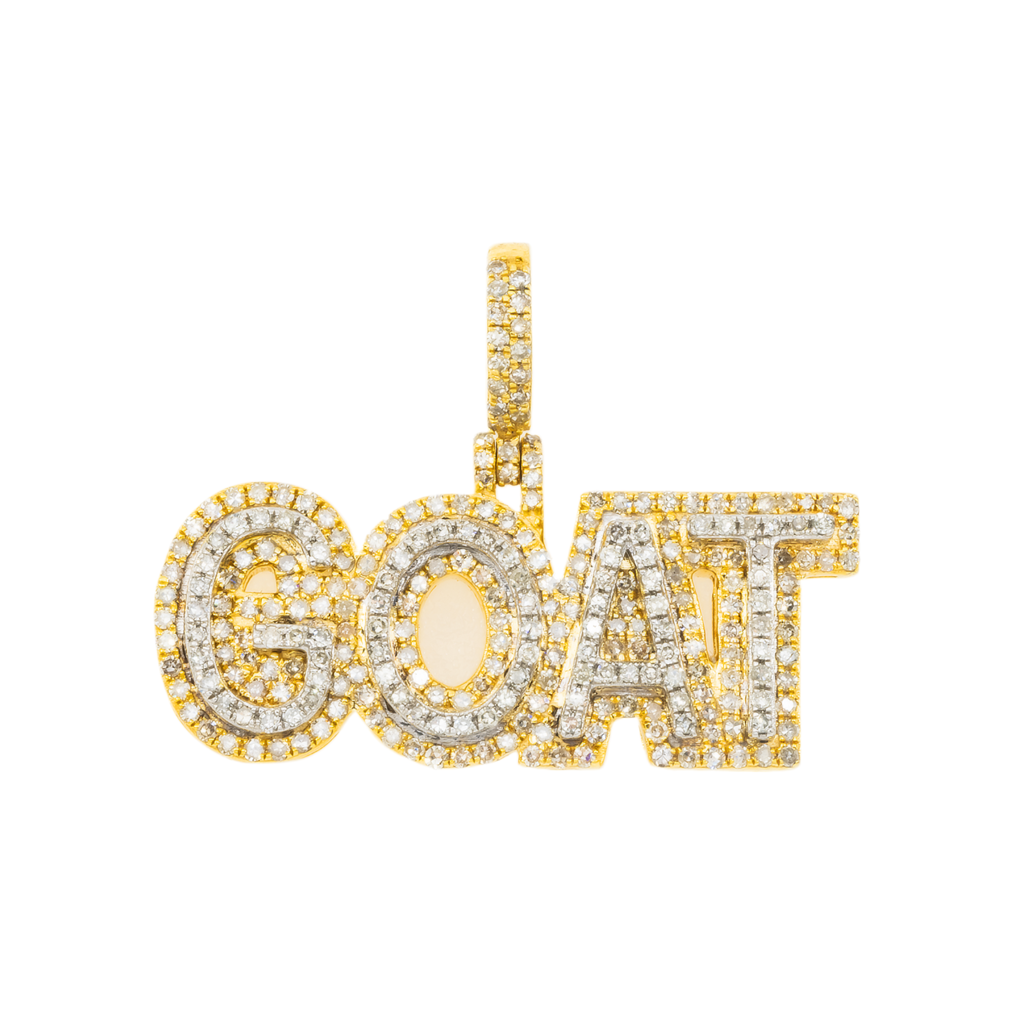 10K GOLD DIAMOND GOAT PENDANT 0.90 CT