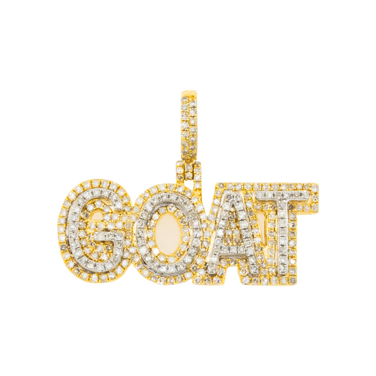 10K GOLD DIAMOND GOAT PENDANT 0.90 CT