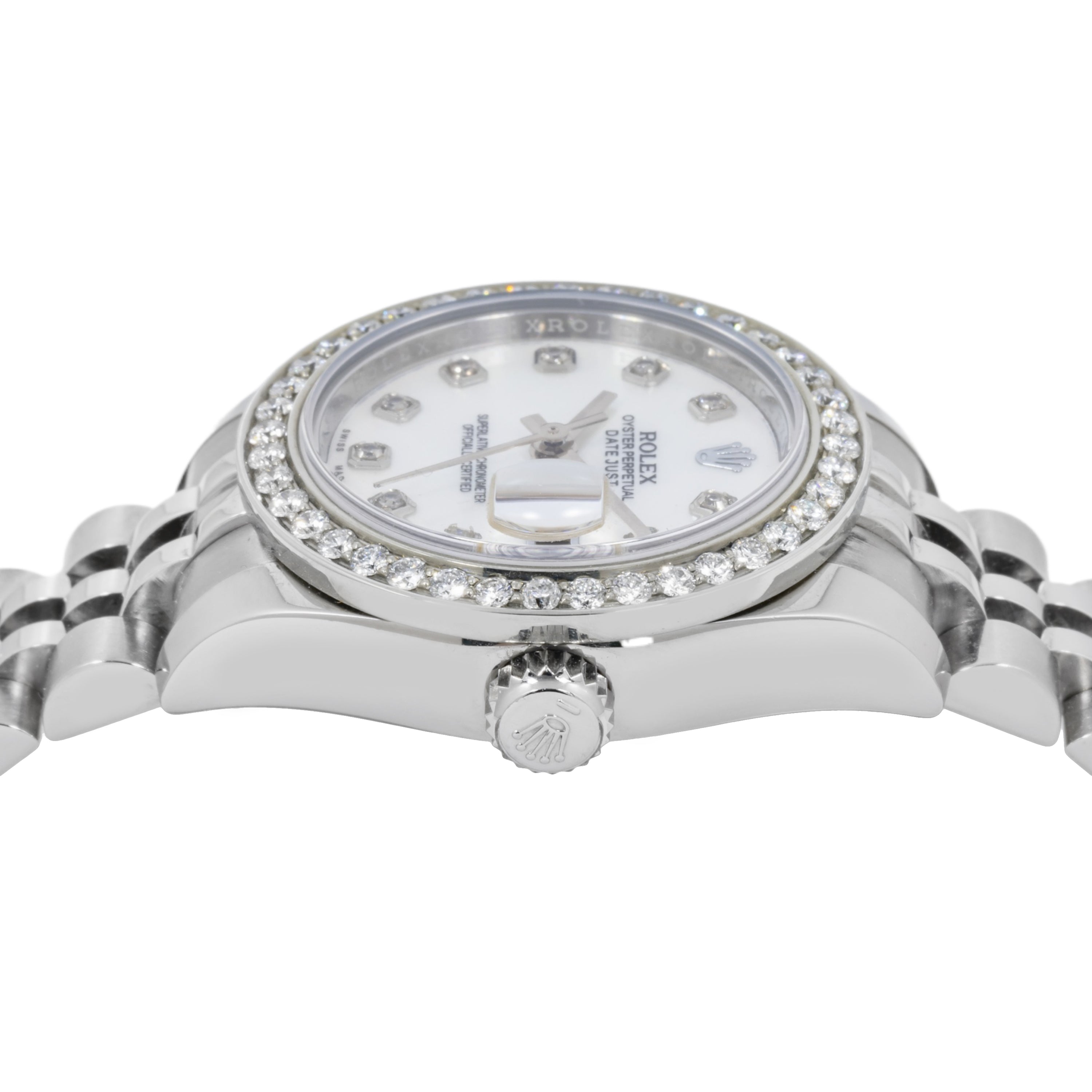 Rolex Datejust 179160 26MM White Diamond Dial And Bezel With Stainless Steel Jubilee Bracelet