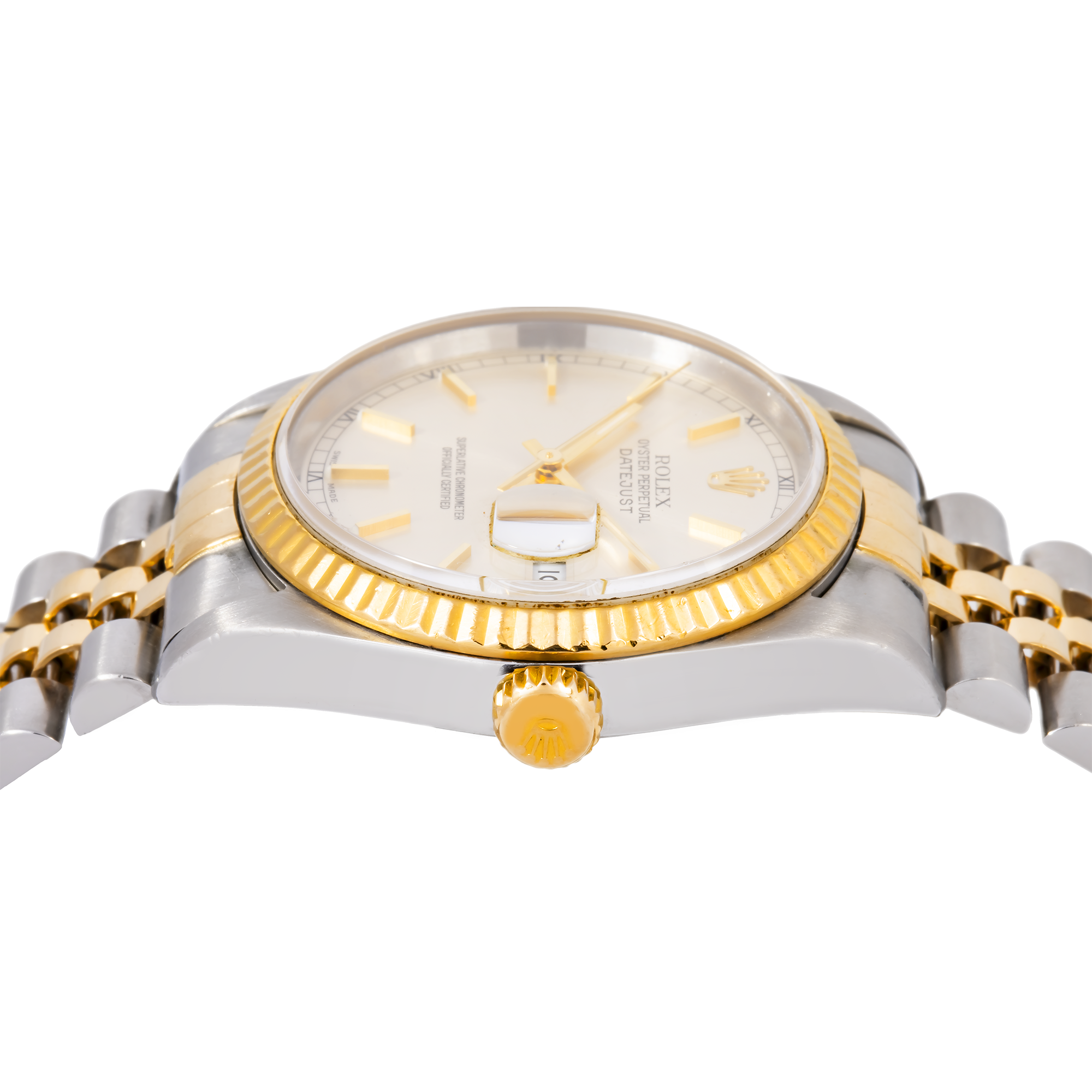 ROLEX DATEJUST 16233 36MM SILVER DIAL WITH TWO TONE JUBILEE BRACELET