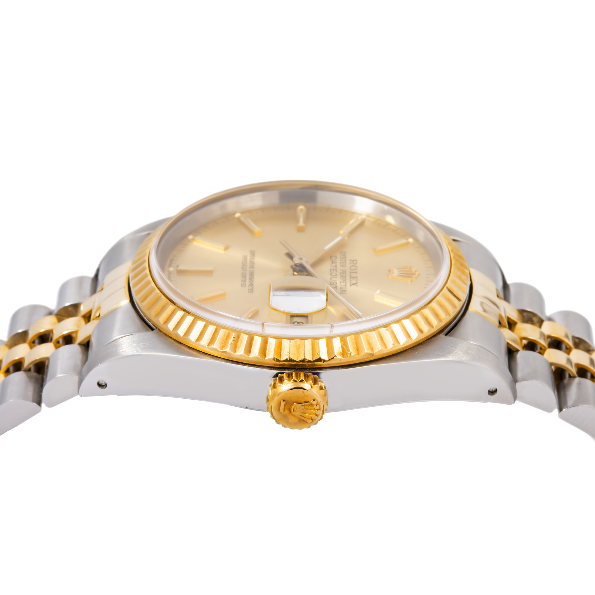 ROLEX DATEJUST 16233 36MM CHAMPAGNE DIAL WITH TWO TONE JUBILEE BRACELET