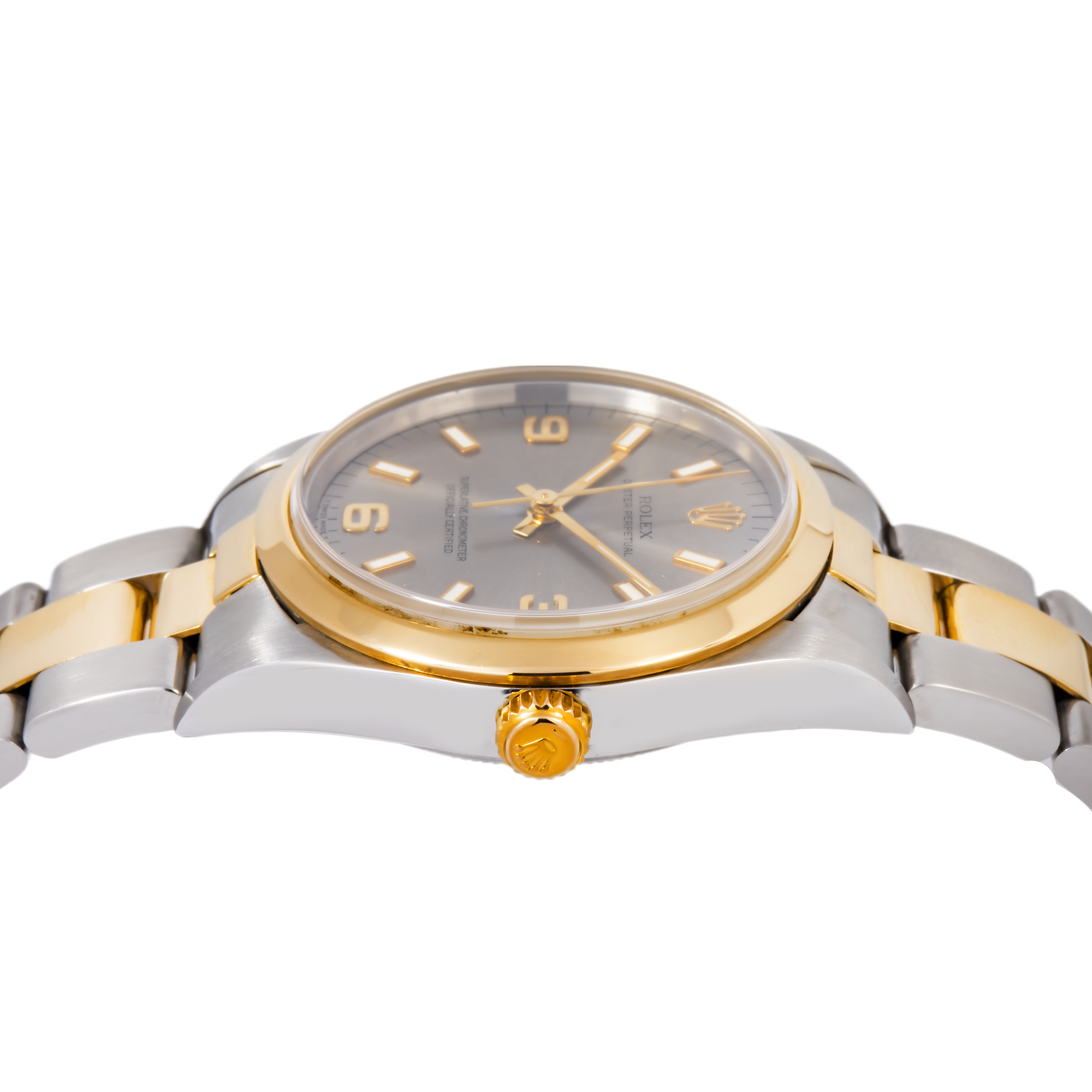 Rolex Oyster Perpetual 14203 34MM Silver Dial With Two-Tone Oyster Bracelet