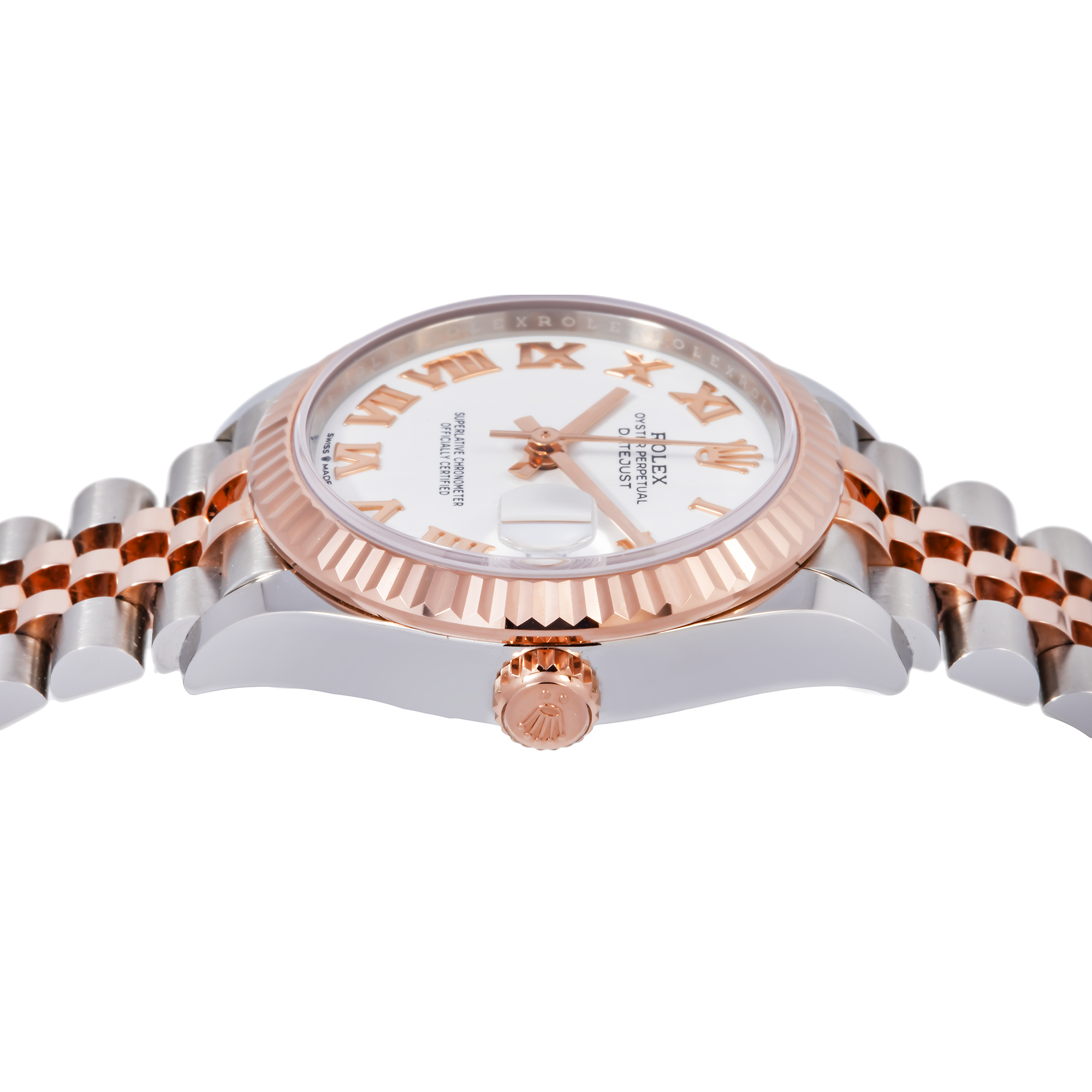 ROLEX DATEJUST 278271 31MM WHITE ROMAN NUMERALS DIAL WITH TWO TONE JUBILEE BRACELET