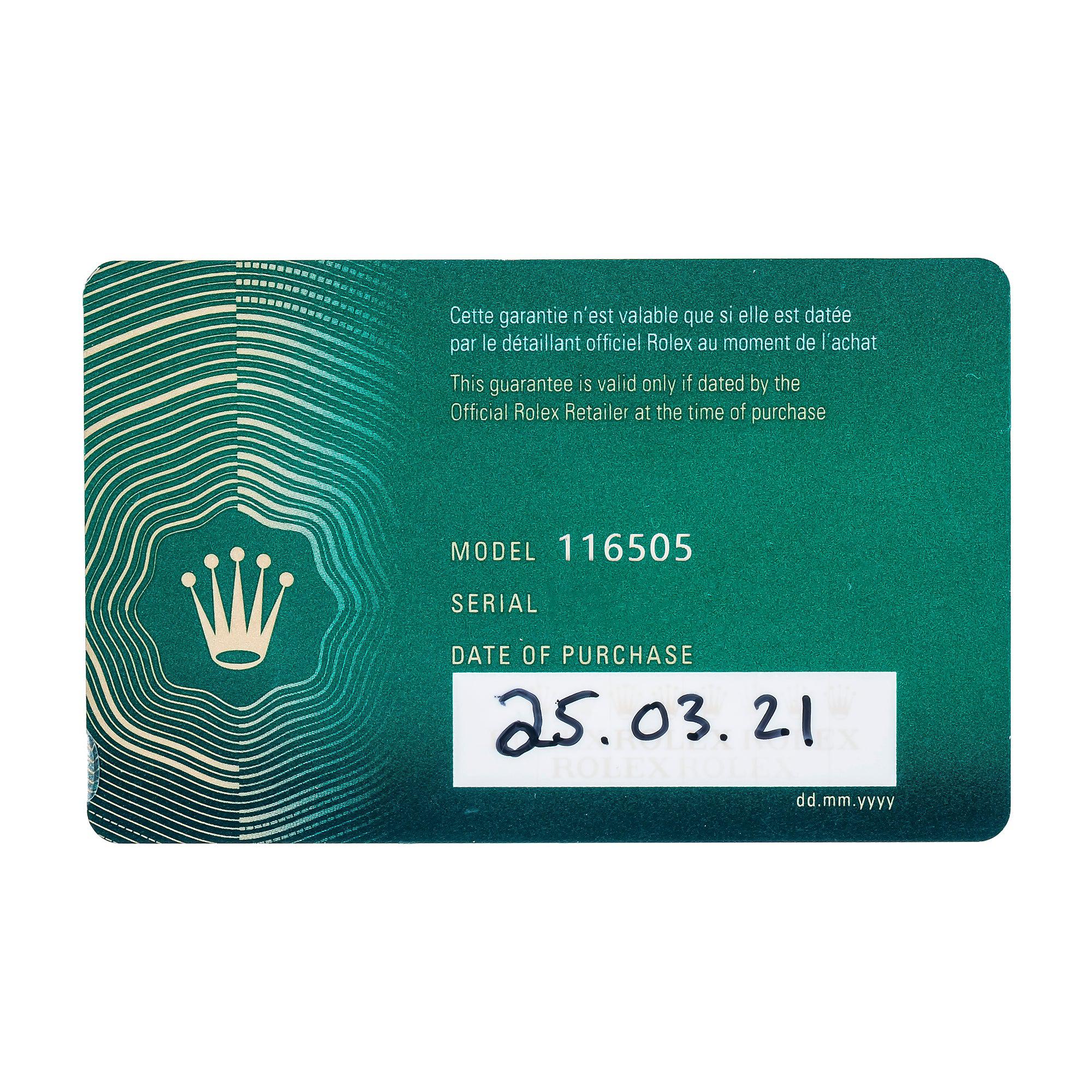 Rolex Daytona 116505 40MM Black Dial With Rose Gold Oyster Bracelet