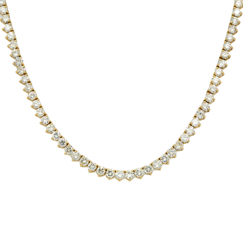 14K GOLD DIAMOND 24"/4.6MM TENNIS CHAIN 30.82 CT