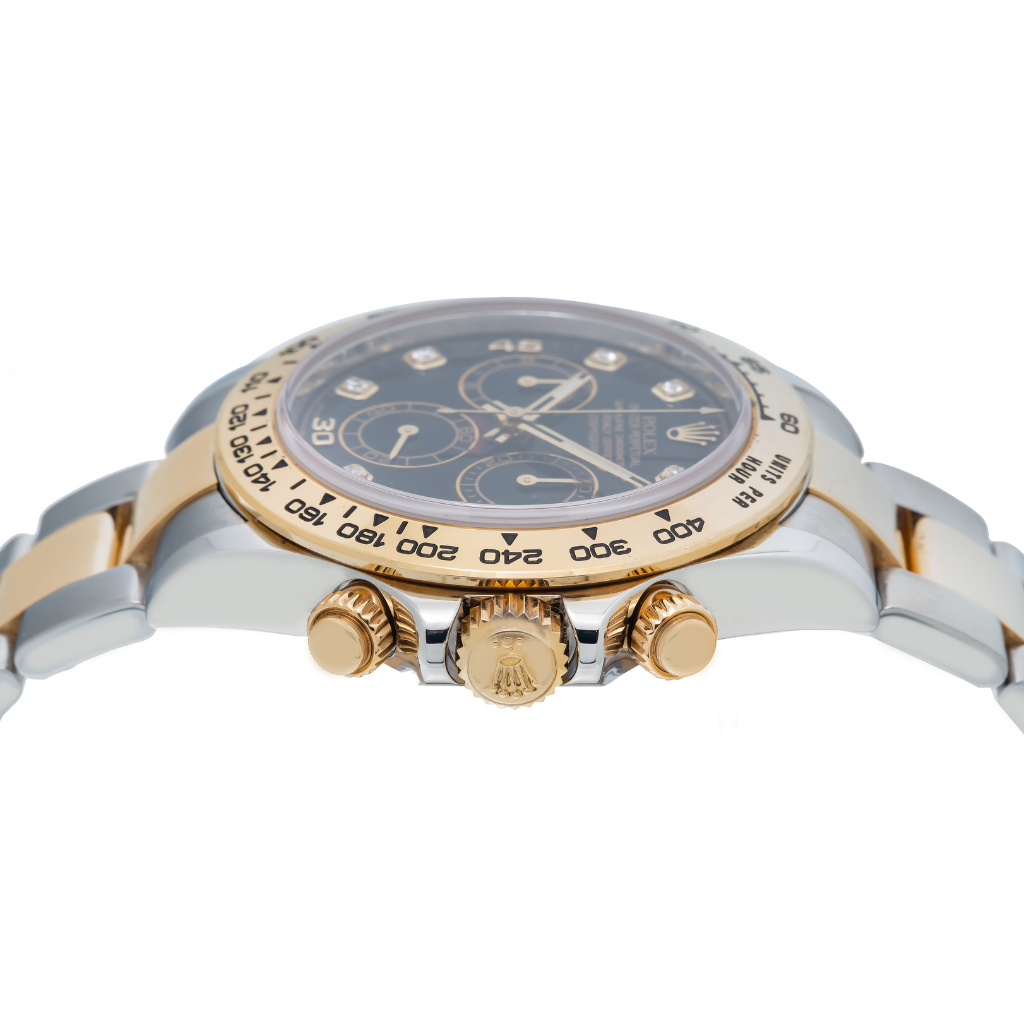 Rolex Cosmograph Daytona 116503 40MM Black Diamond Dial With Two Tone Oyster Bracelet