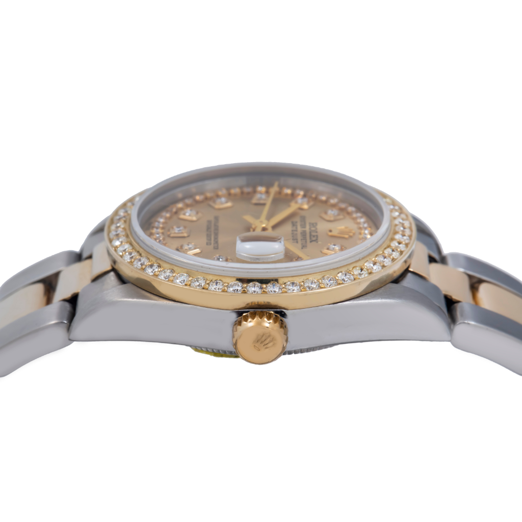 Rolex Datejust 68240 31MM Champagne Diamond Dial With Two-Tone Bracelet