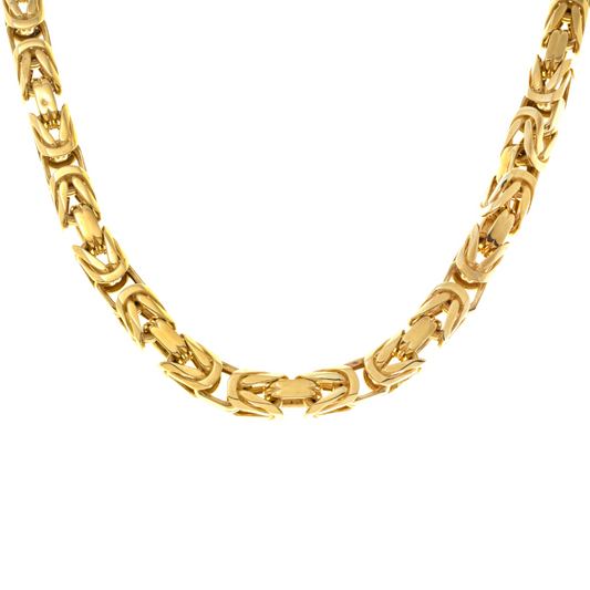14K GOLD 5MM BYZANTINE CHAIN