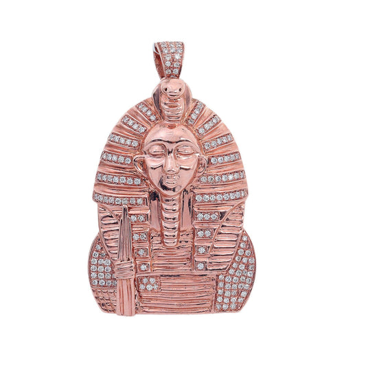 14K Rose Gold Diamond Pharaoh Shaped Pendant