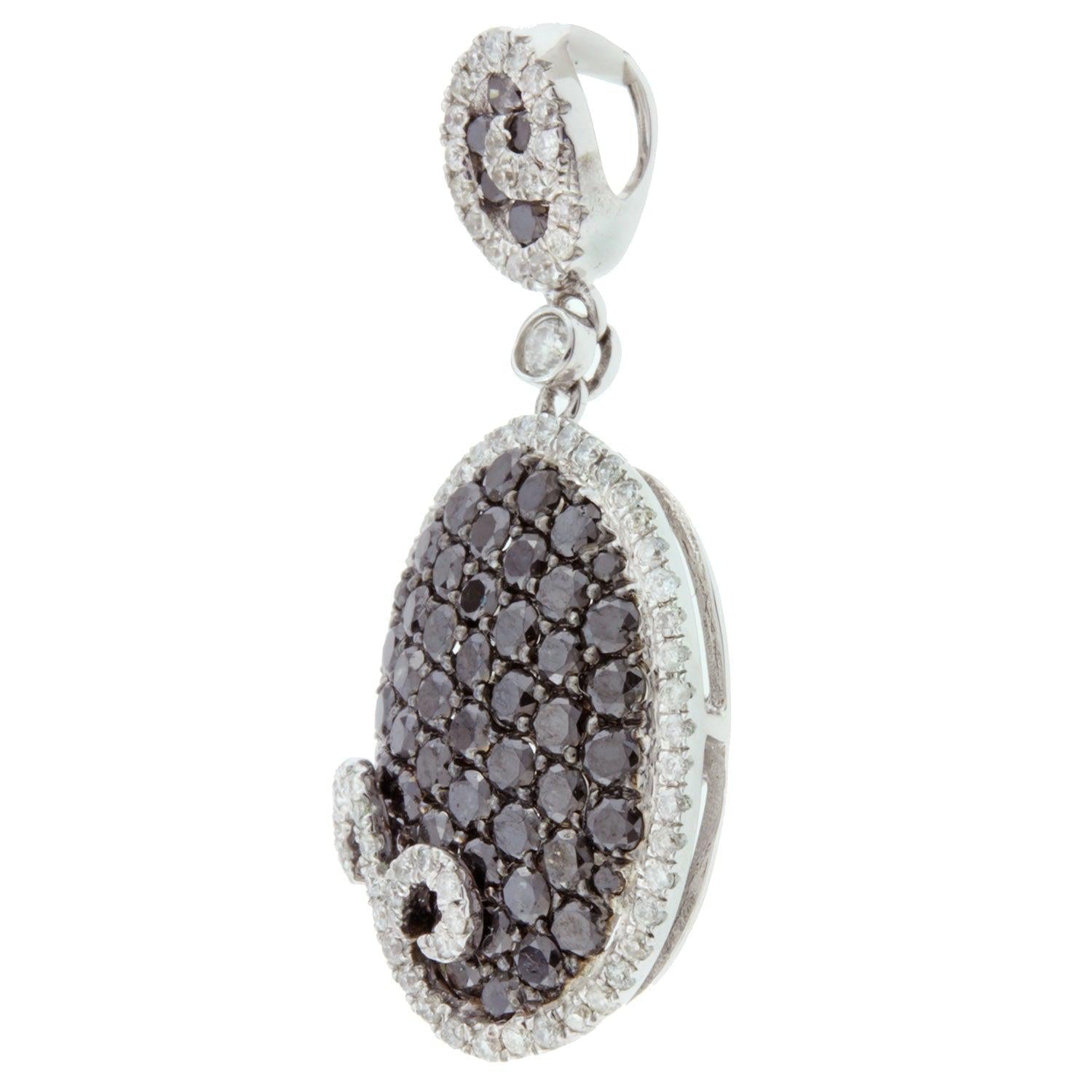 Black and White Diamond Pendant
