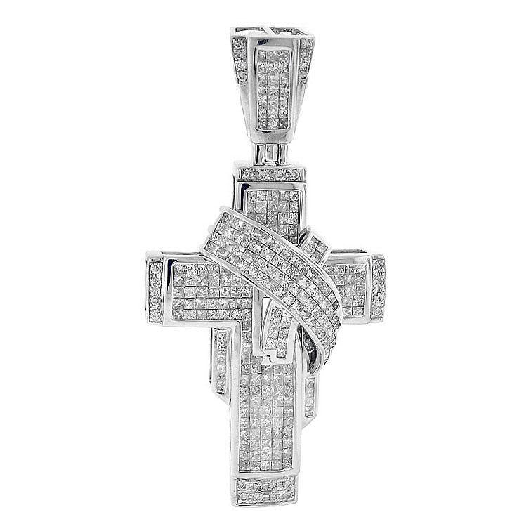 Wrap Around Diamond Cross Pendant