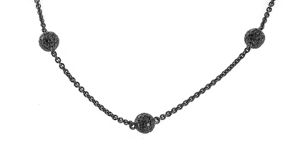 Black Gold and Black Diamond Necklace