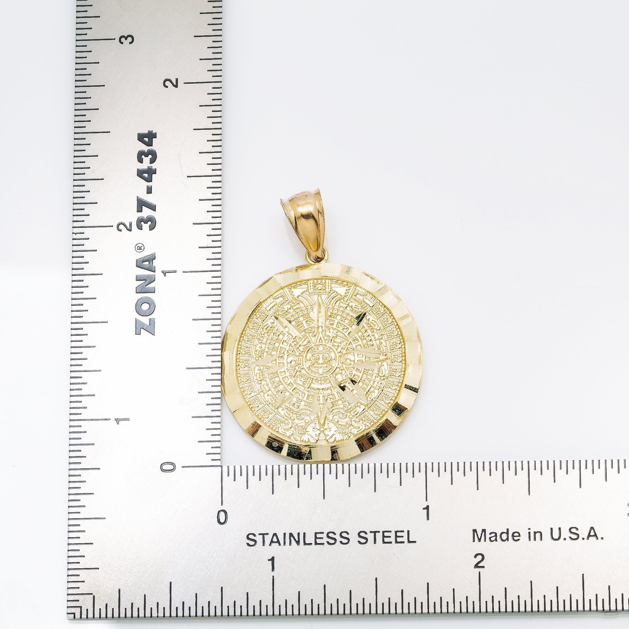 10K GOLD COIN PENDANT 1.4"