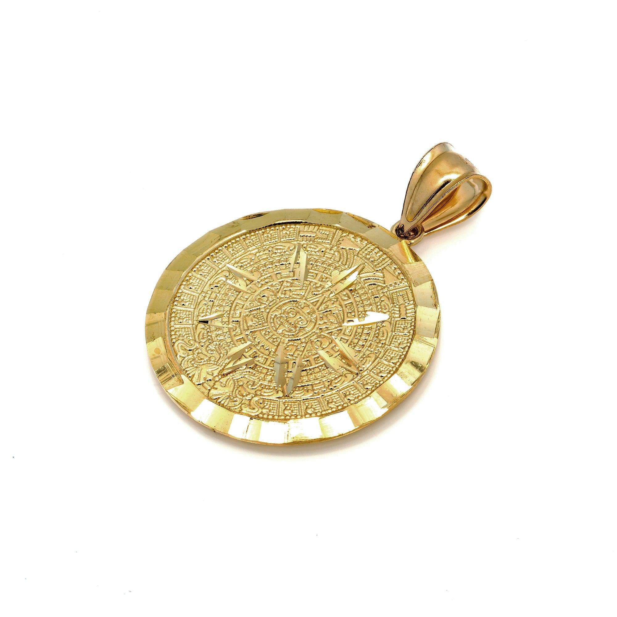 10K GOLD COIN PENDANT 1.4"