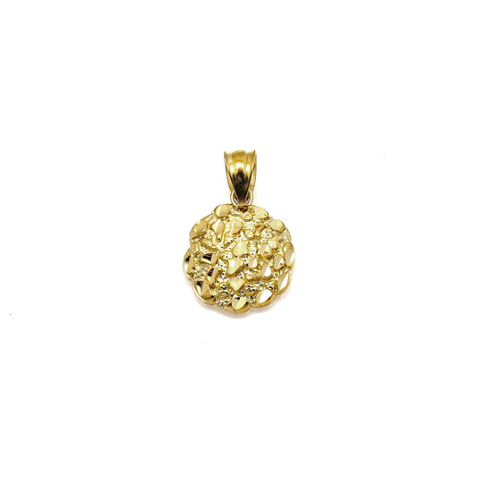 10K GOLD NUGGET PENDANT 0.78"