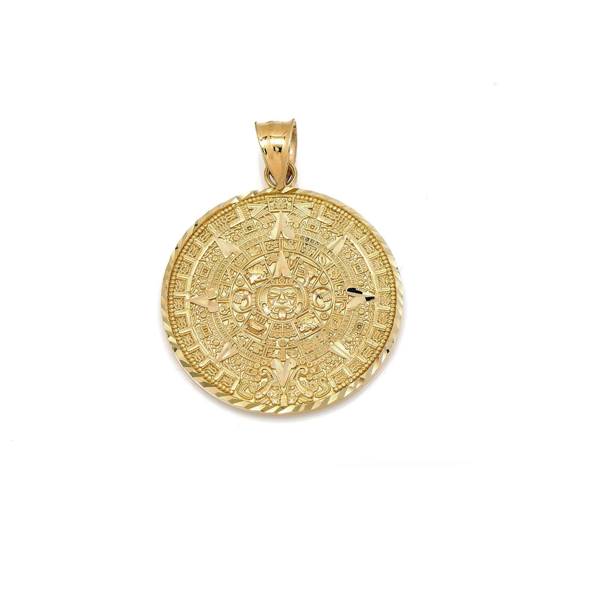 10K GOLD COIN PENDANT 1.6"