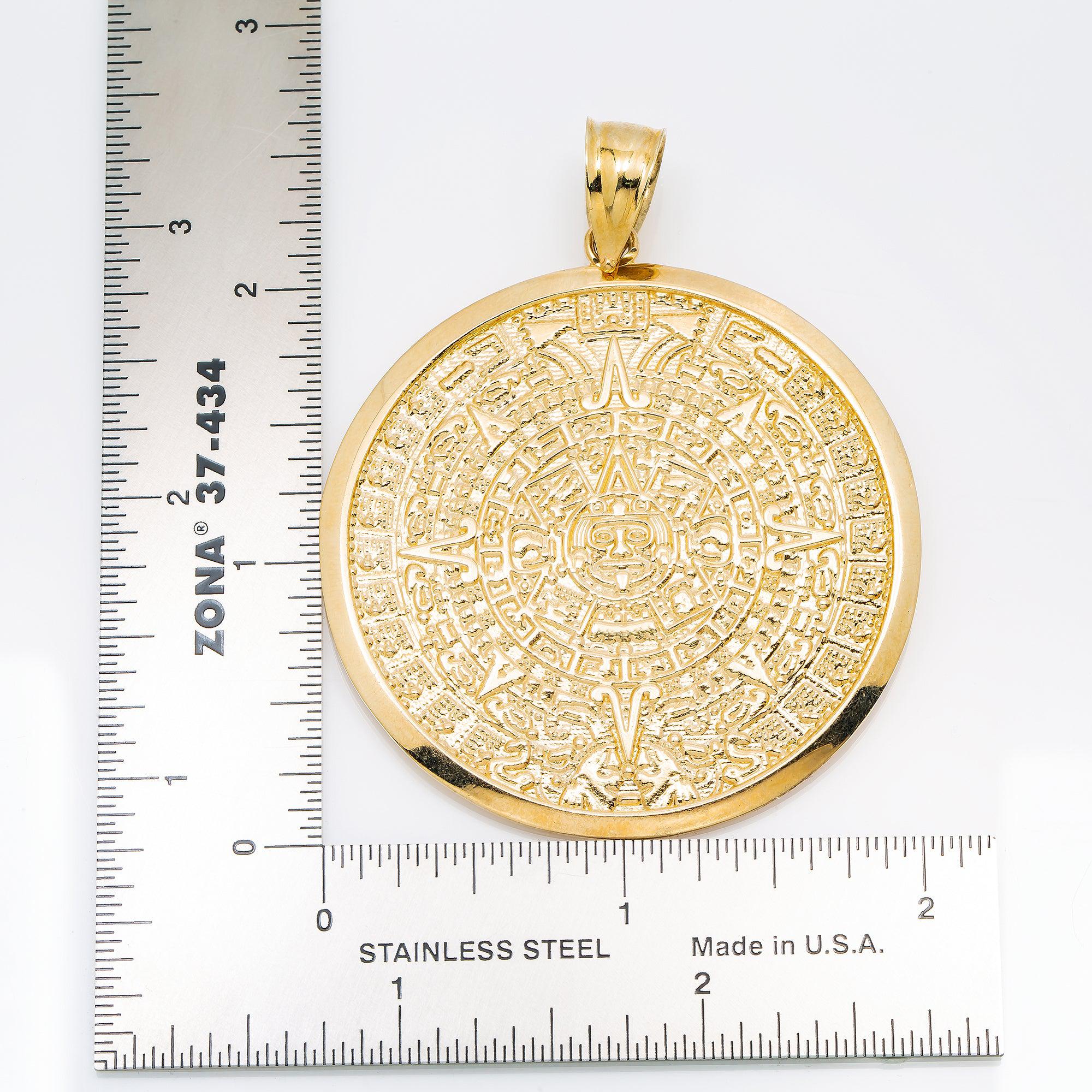 10K GOLD COIN PENDANT 2.6"
