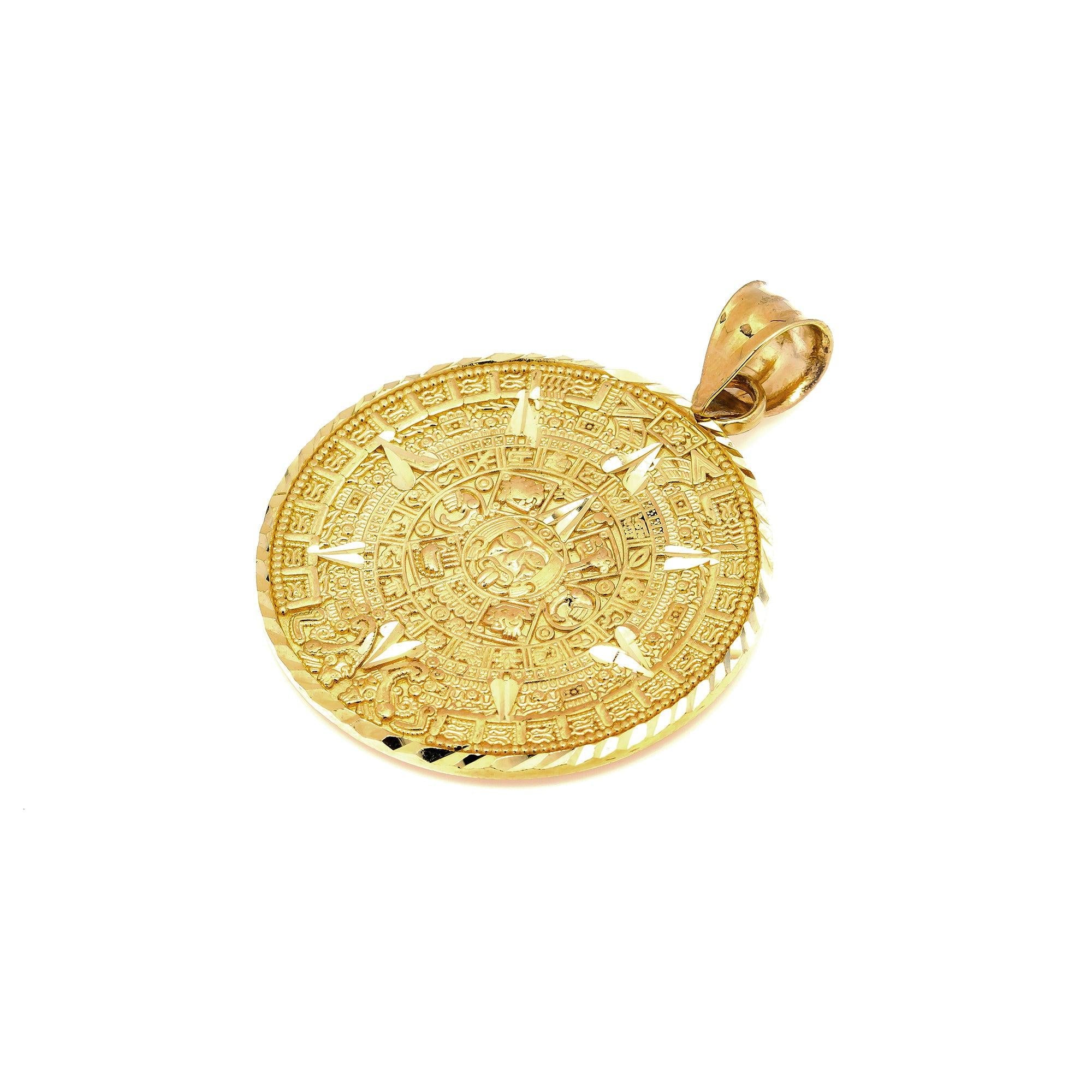 10K GOLD COIN PENDANT 1.6"